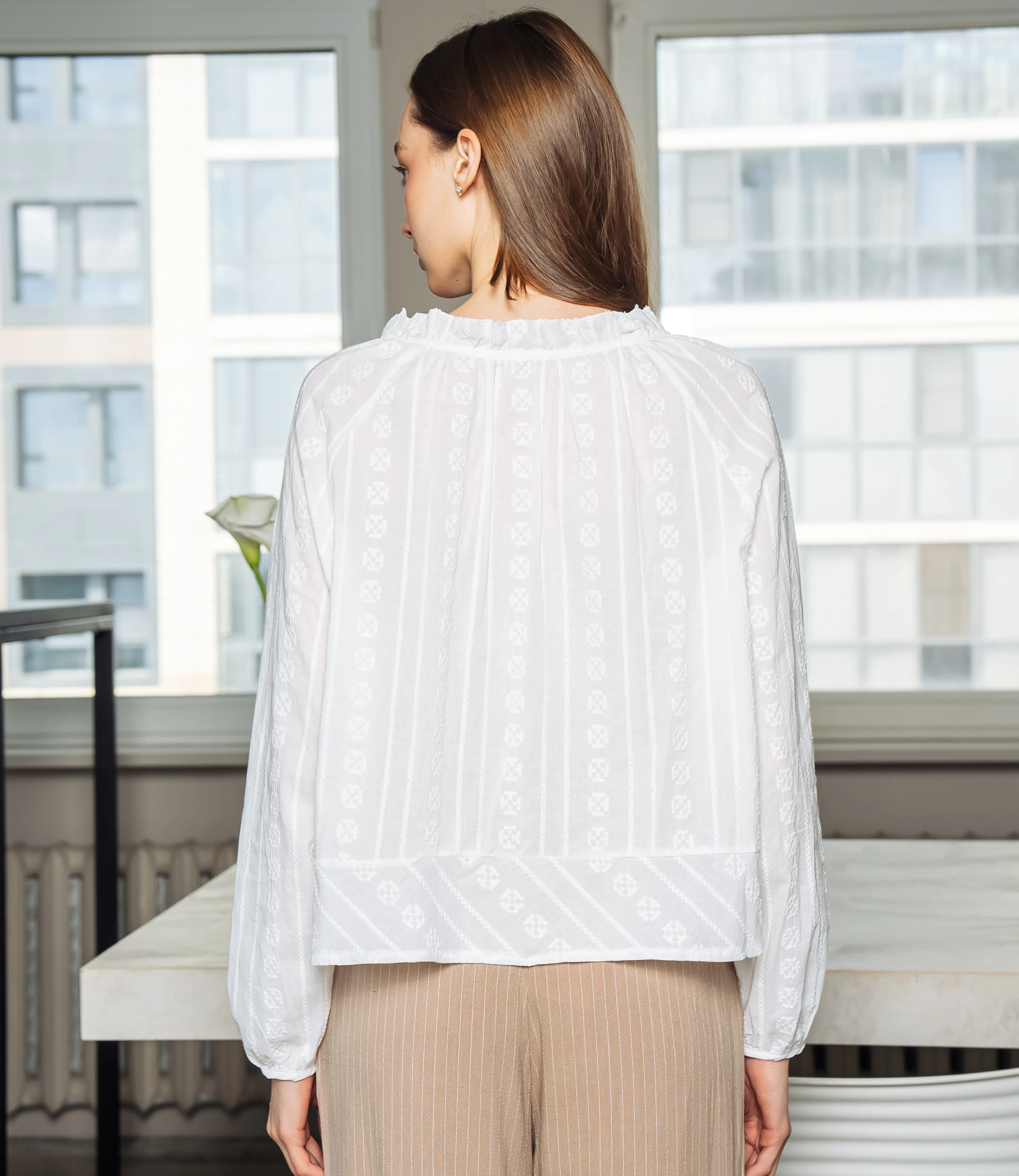 Блуза #КТ5863 (1), белый - фото 3