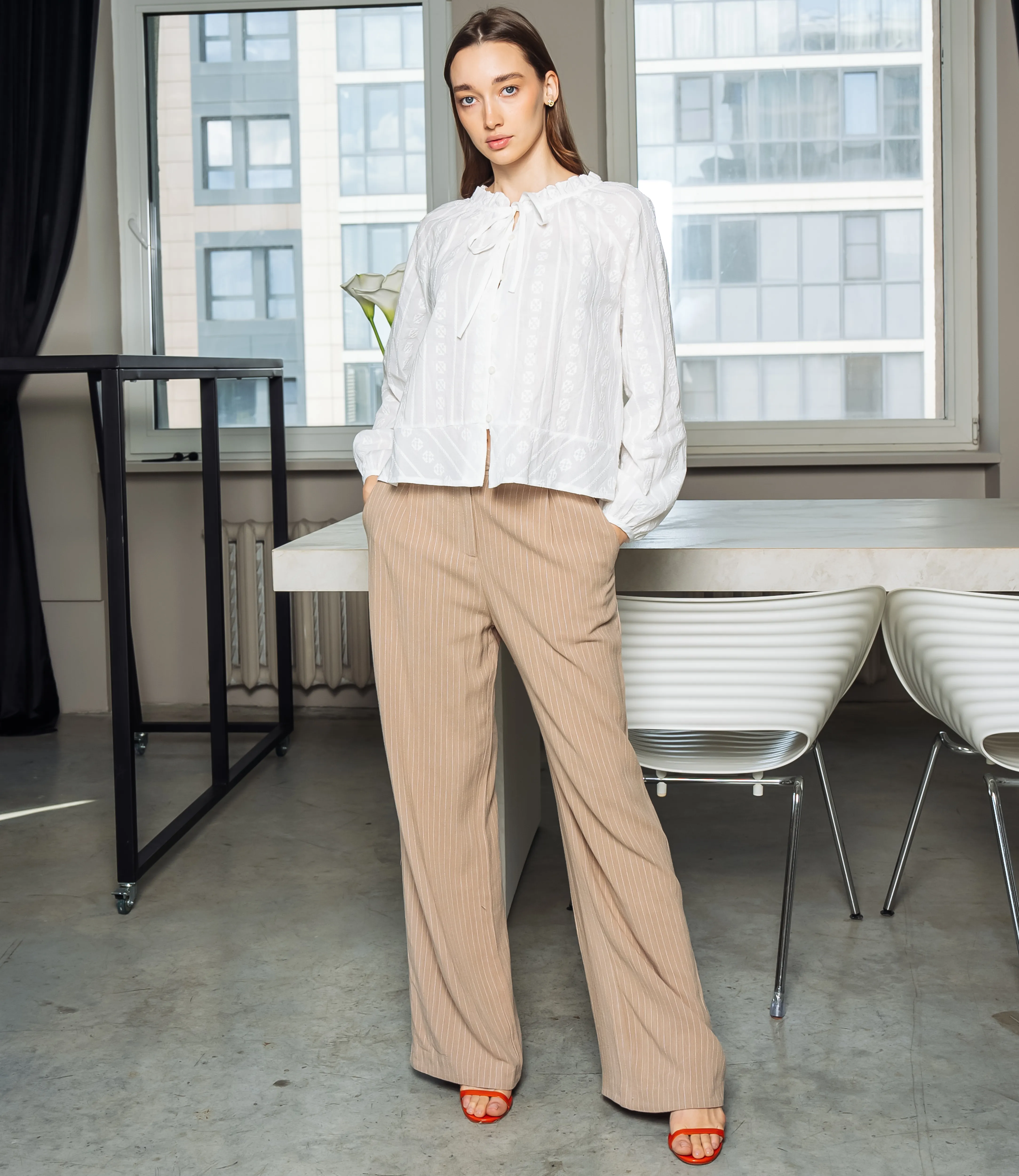 Блуза #КТ5863 (1), белый - фото 4