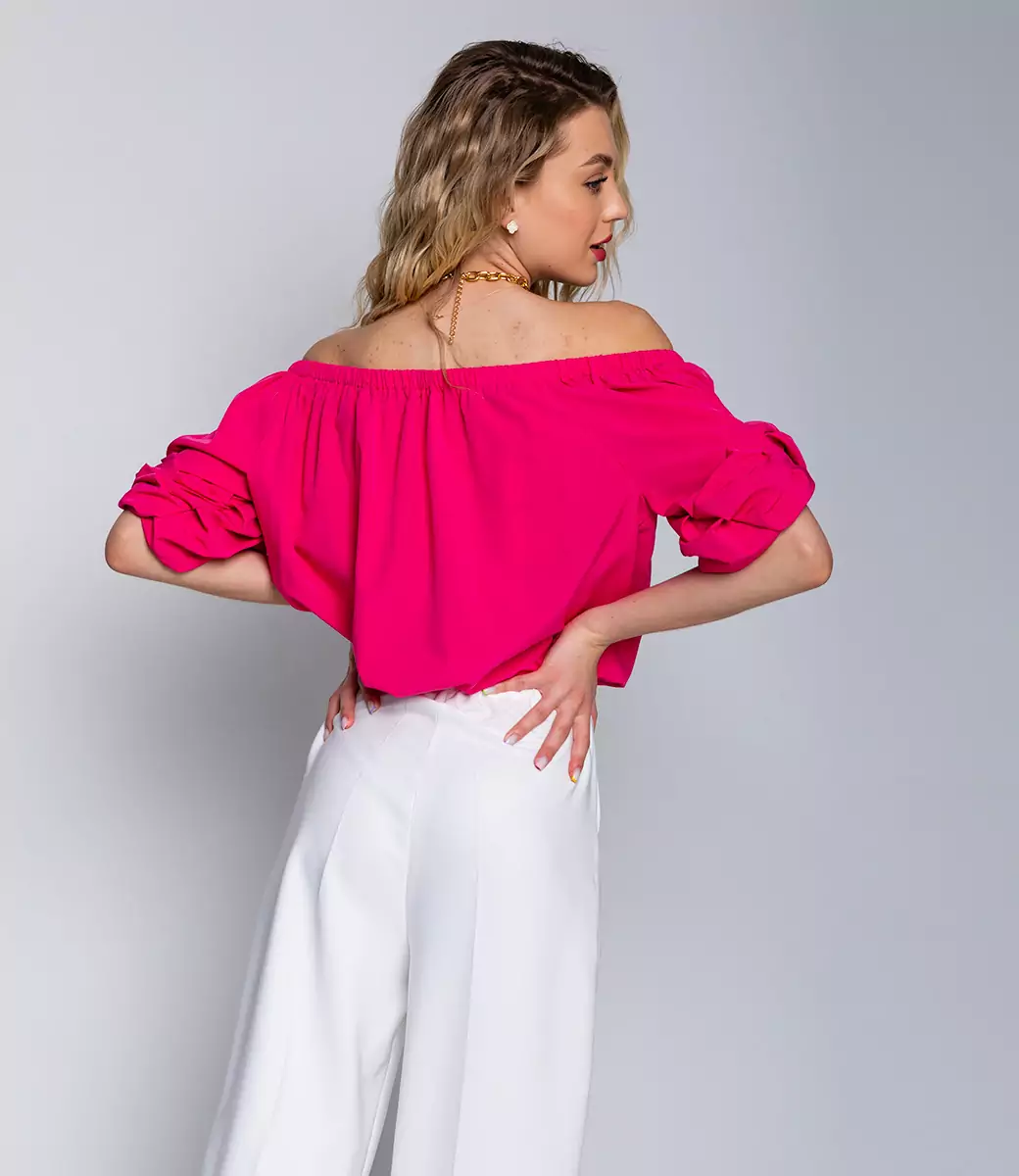 Блузка #БШ1321, розовый - фото 5
