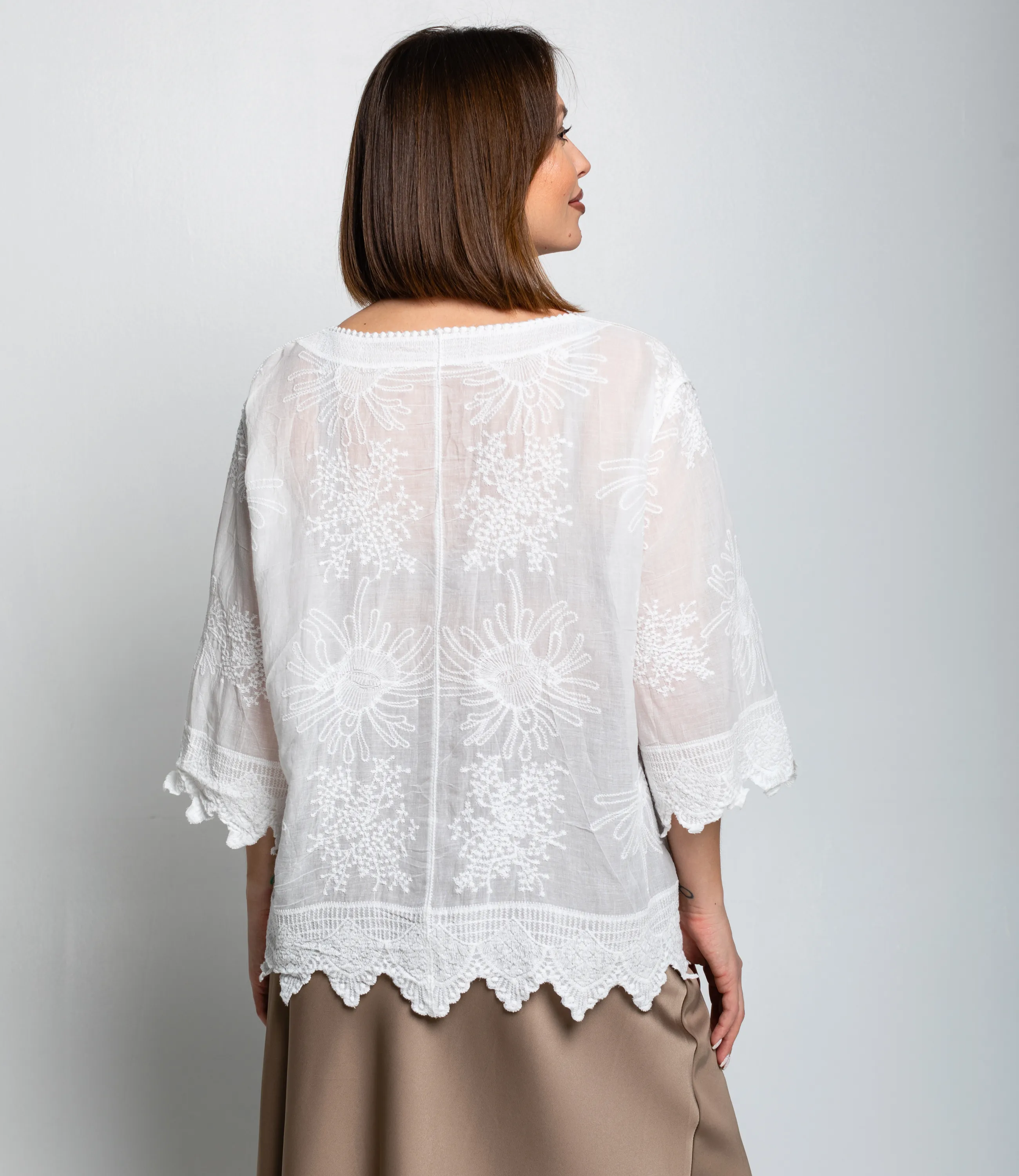 Блуза #КТ42 (4), белый - фото 3