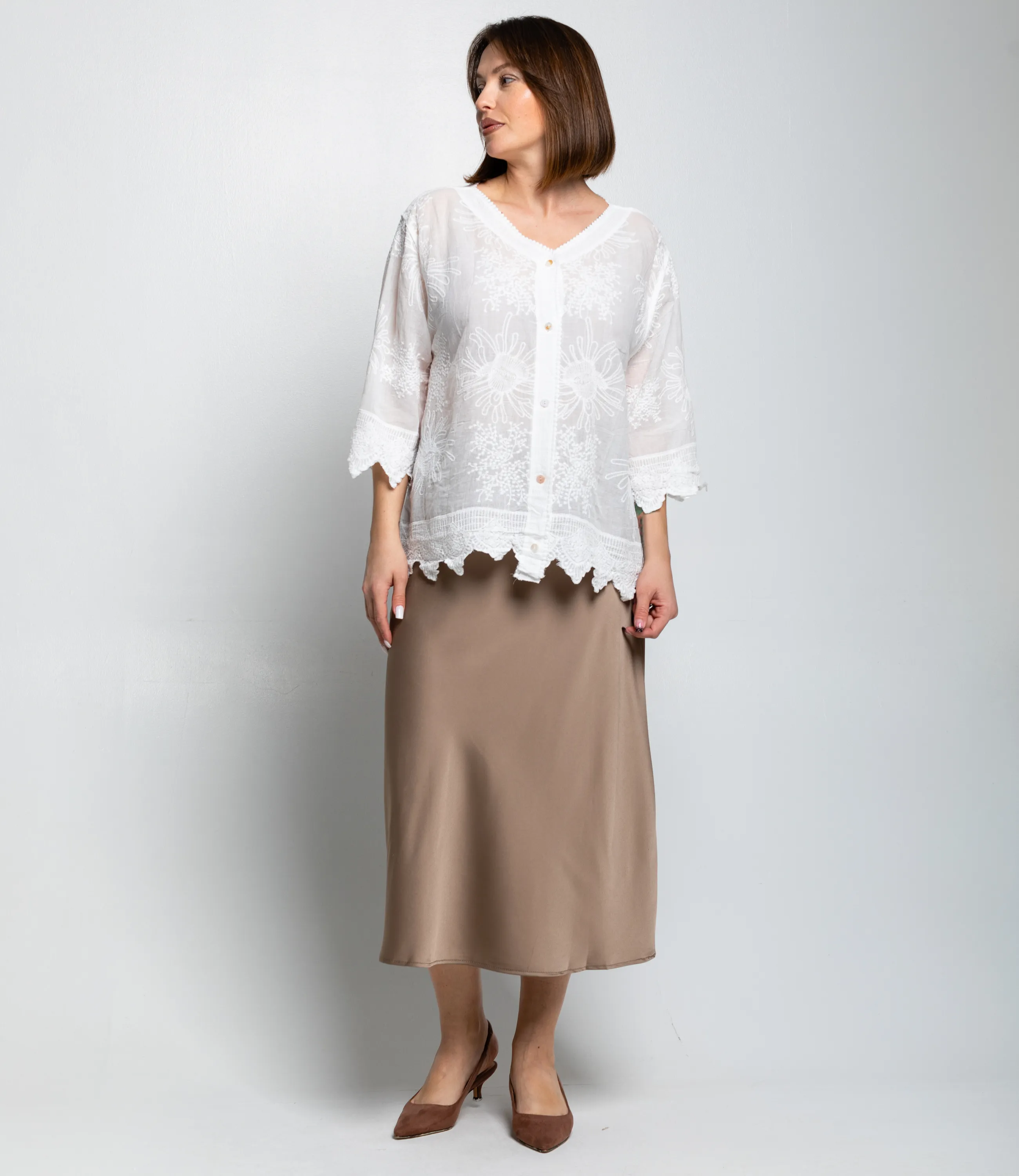 Блуза #КТ42 (4), белый - фото 4