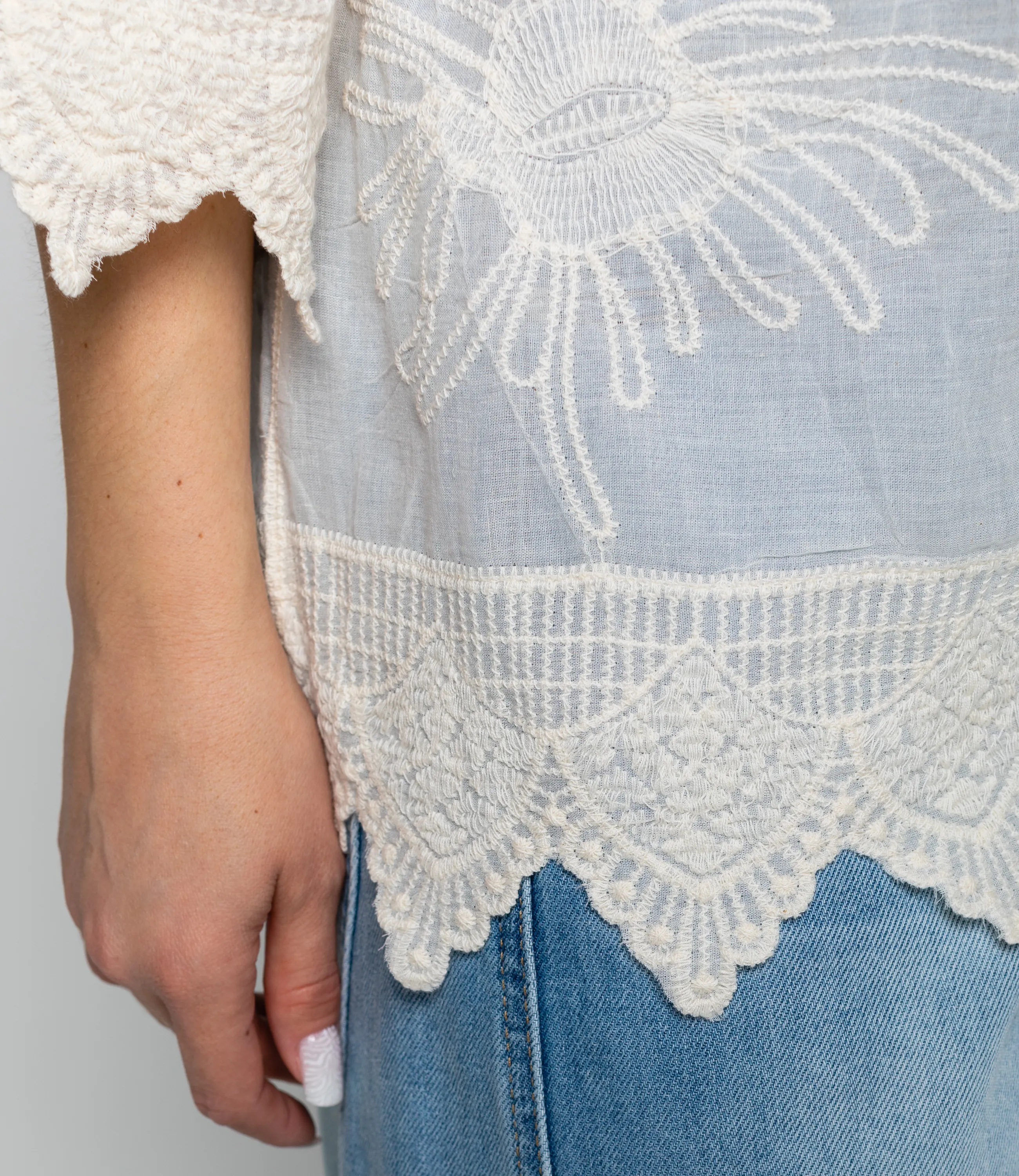 Блуза #КТ42 (4), светло-бежевый - фото 5