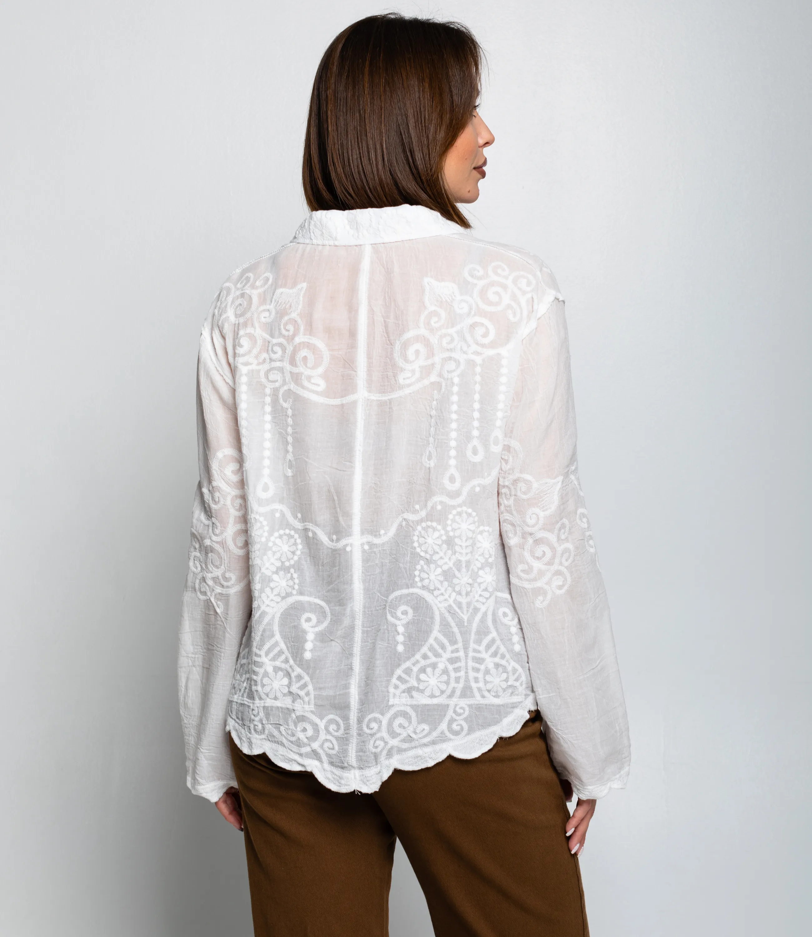 Блуза #КТ301 (19), белый - фото 3