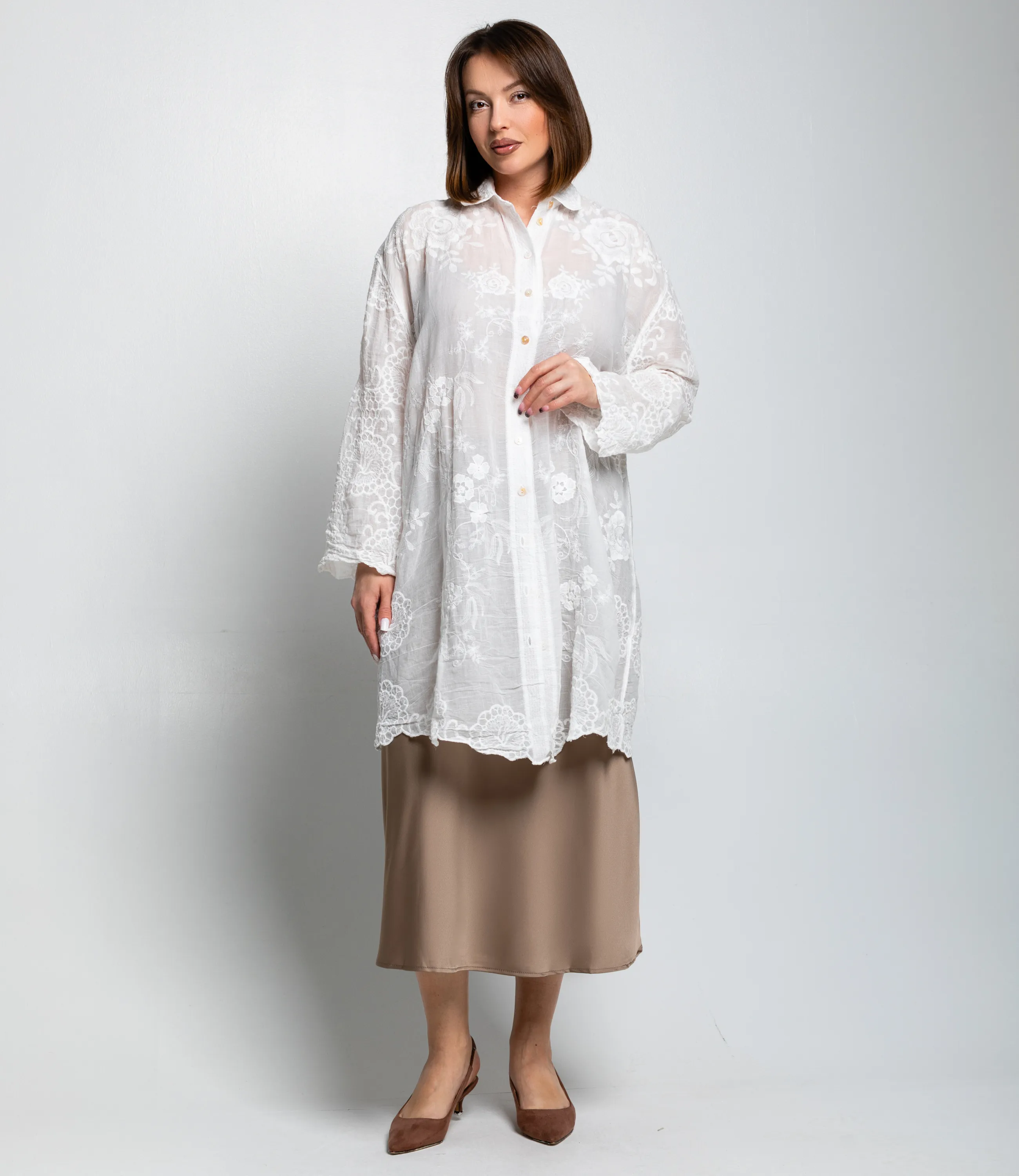 Рубашка #КТ702 (4), белый - фото 1