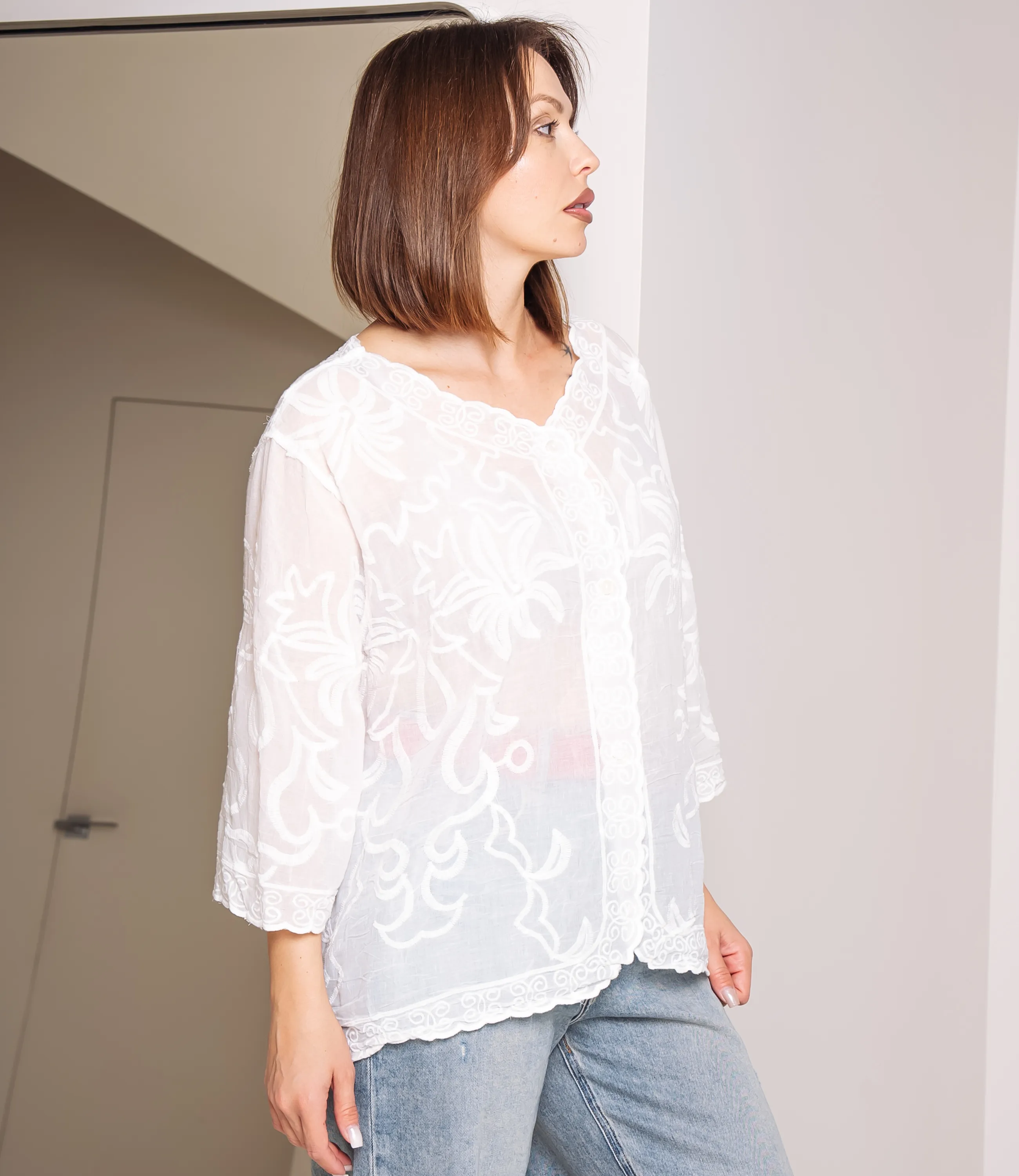 Блуза #КТ805 (10), белый - фото 2