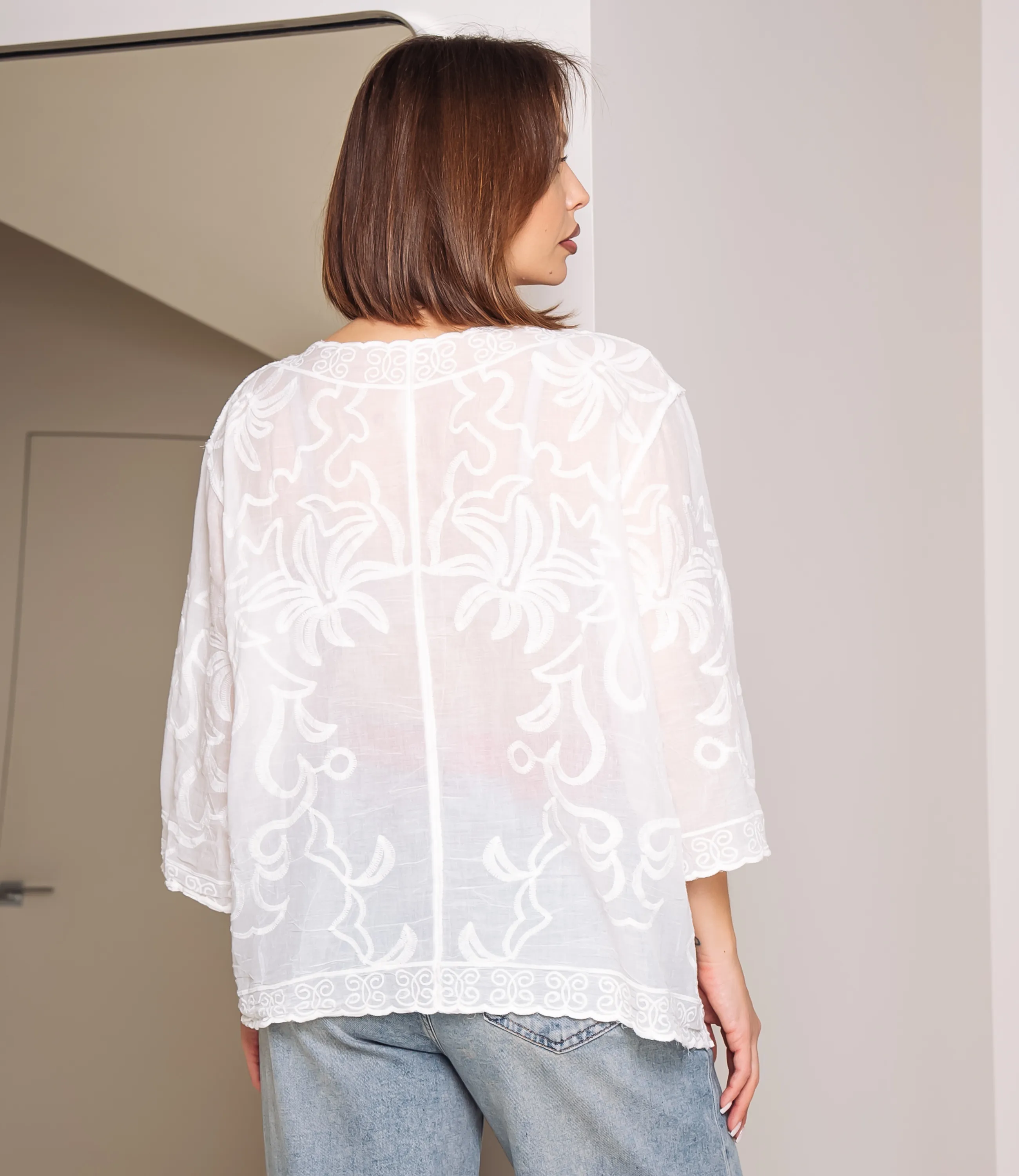 Блуза #КТ805 (10), белый - фото 3