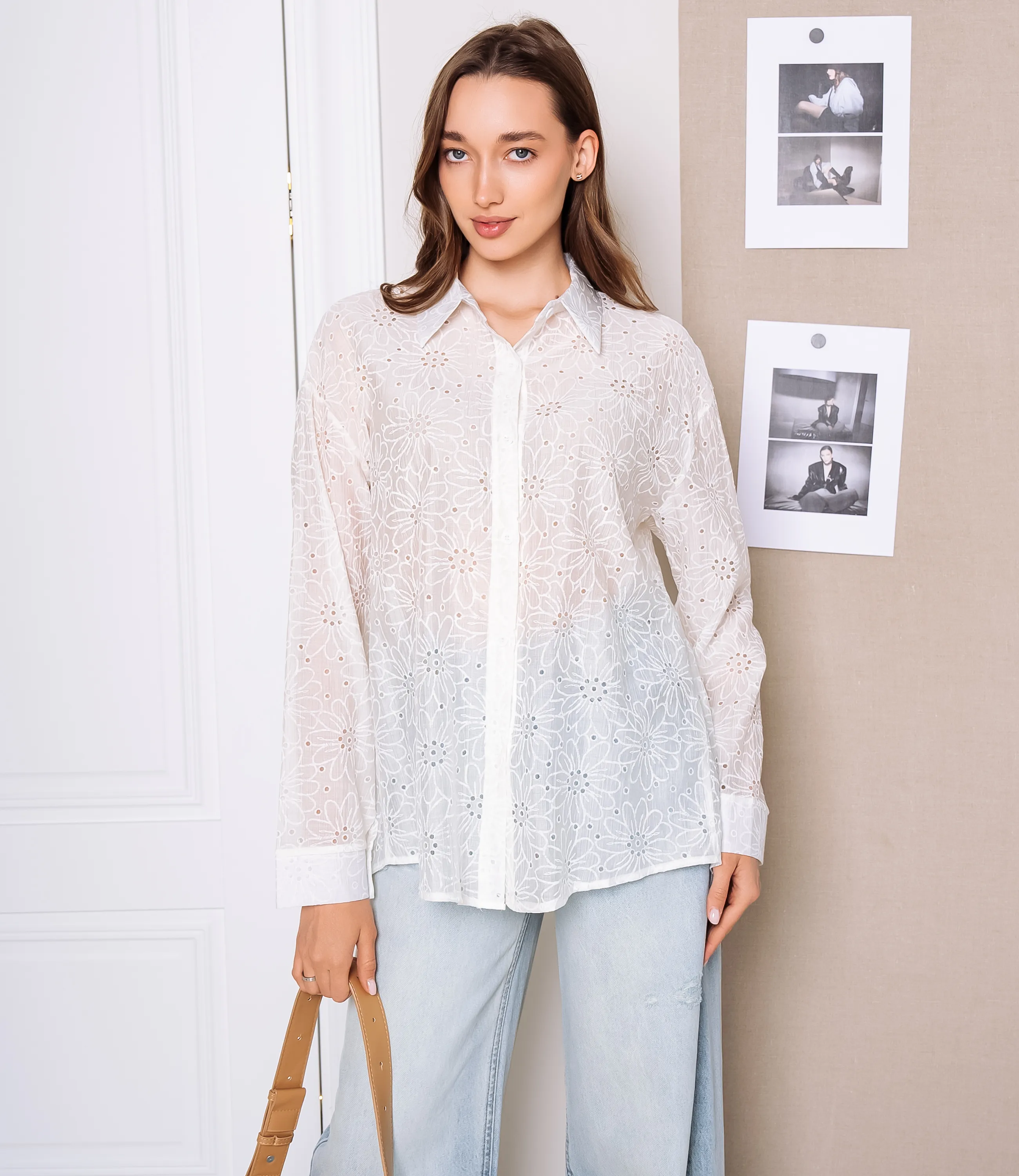 Рубашка #КТ821 (11), кремовый - фото 1