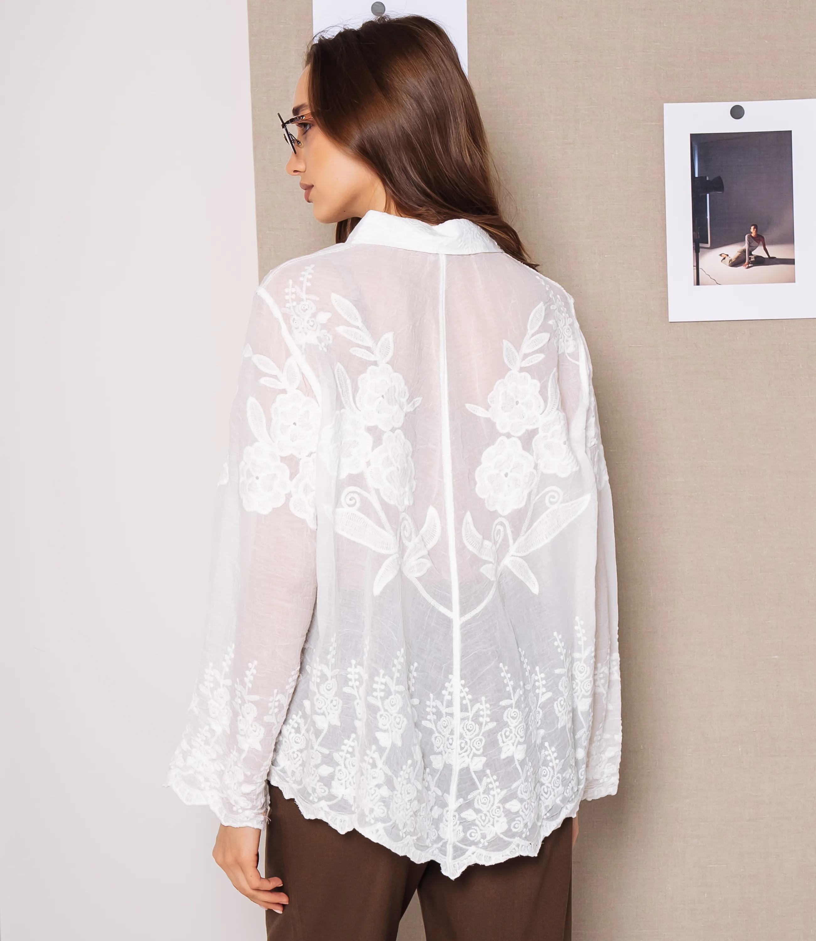 Блуза #КТ302 (7), белый - фото 3