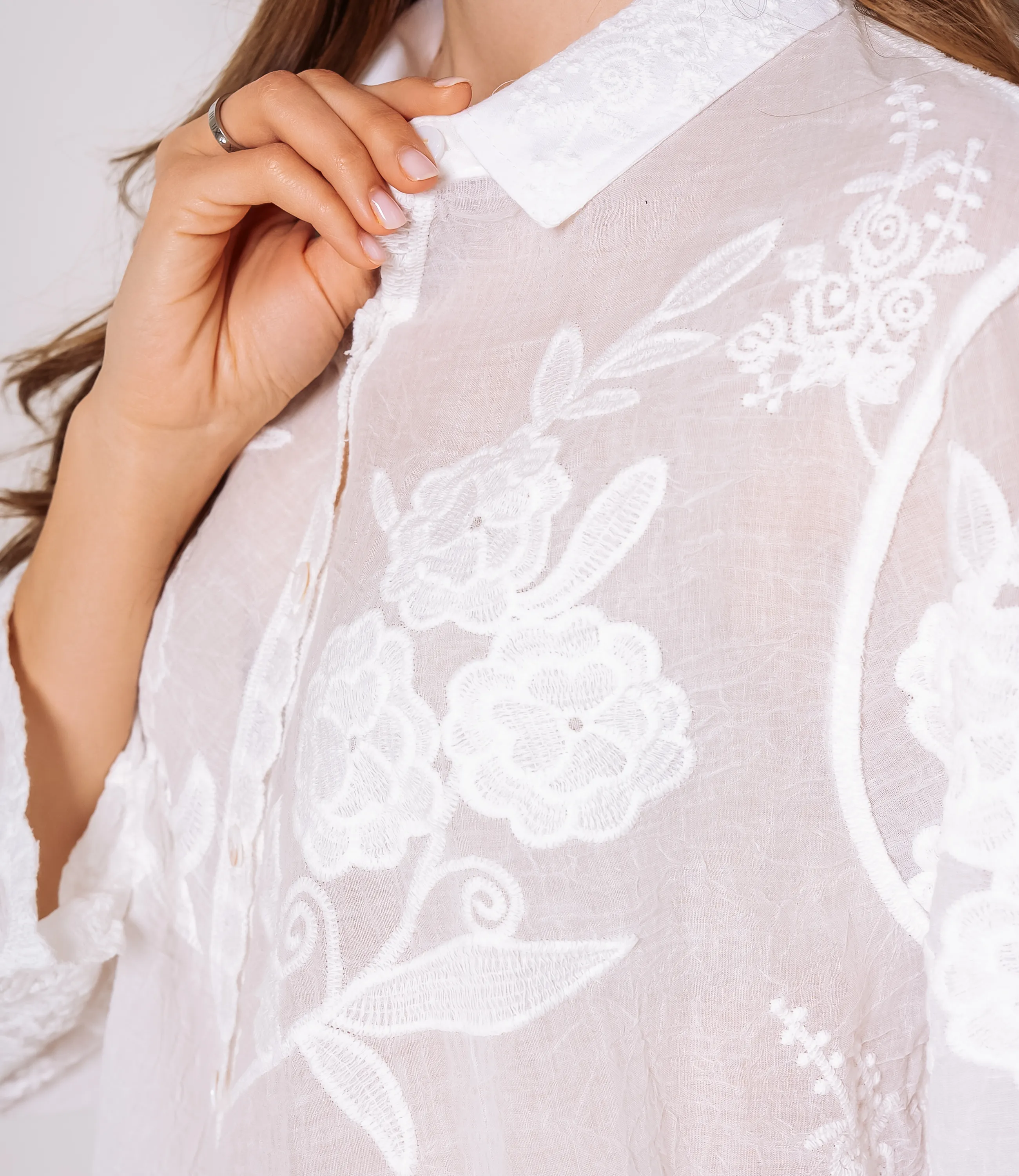 Блуза #КТ302 (7), белый - фото 5