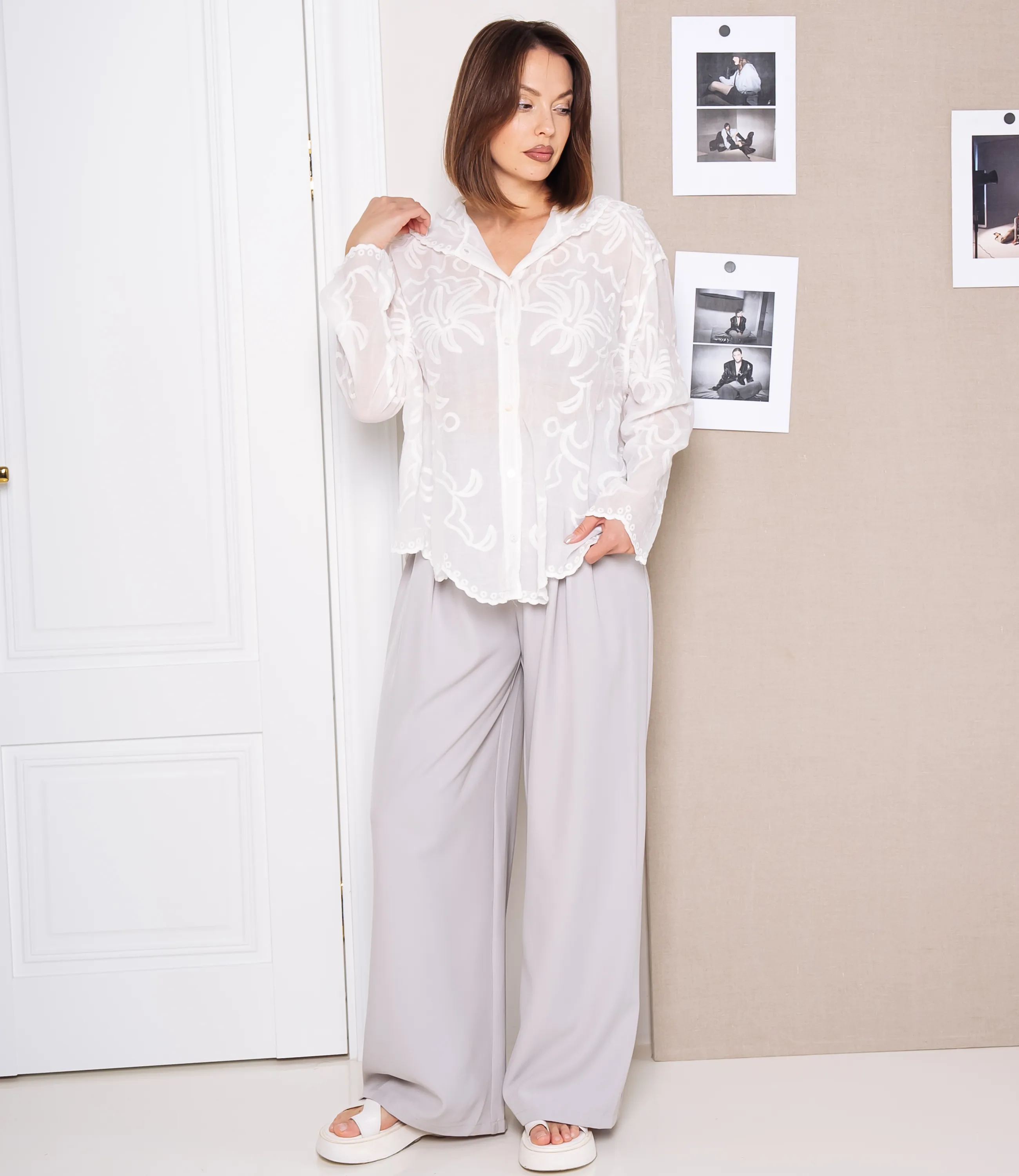 Блуза #КТ802 (17), белый - фото 4