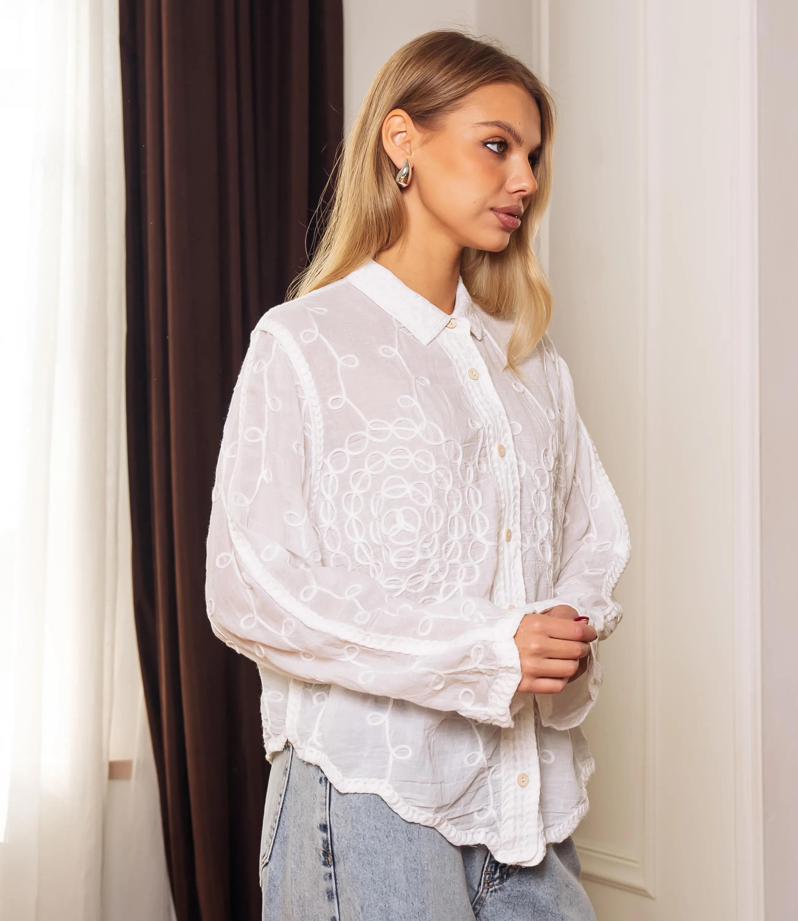 Блуза #КТ809 (5), белый - фото 2