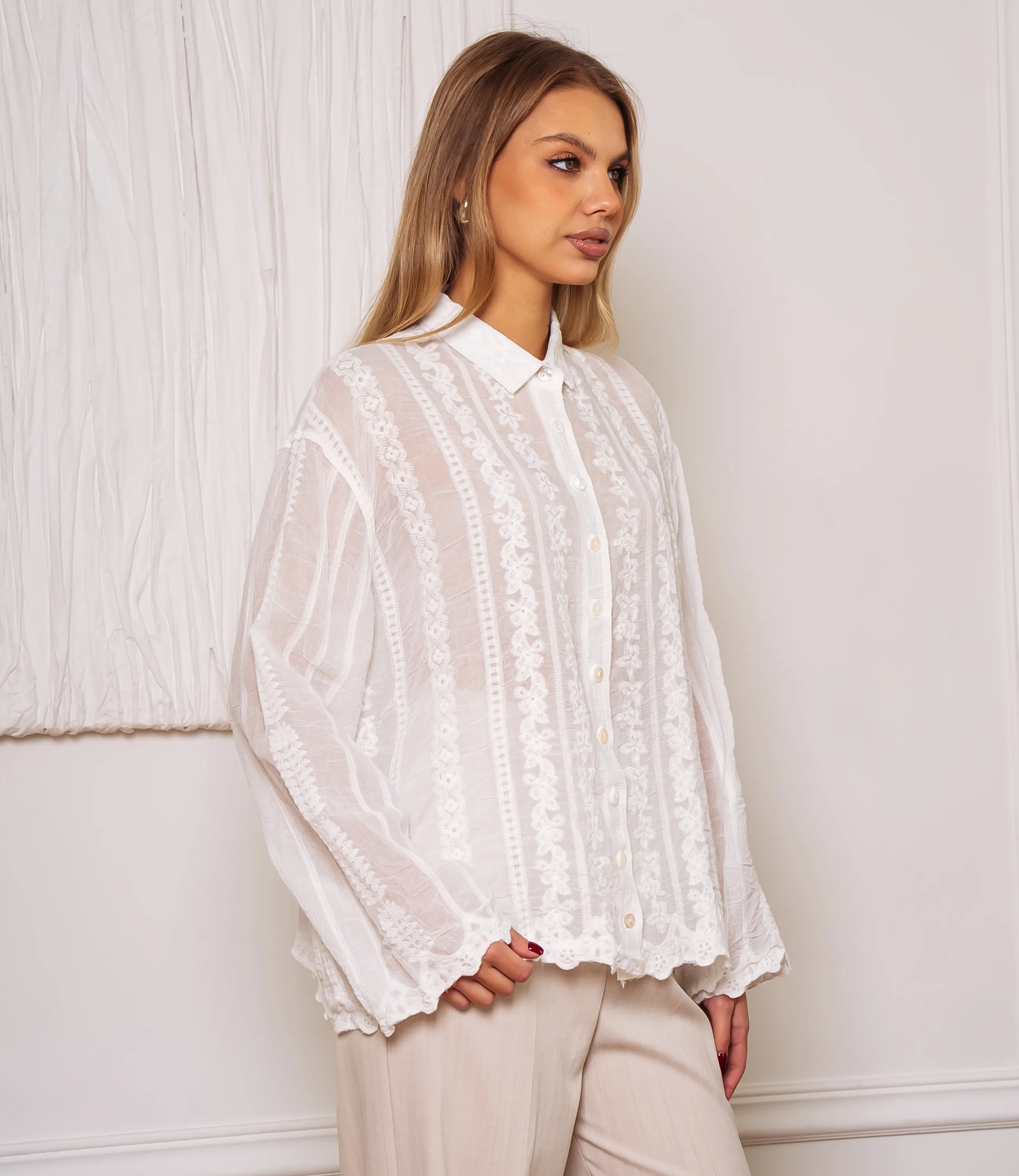 Блуза #КТ813 (5), белый - фото 2