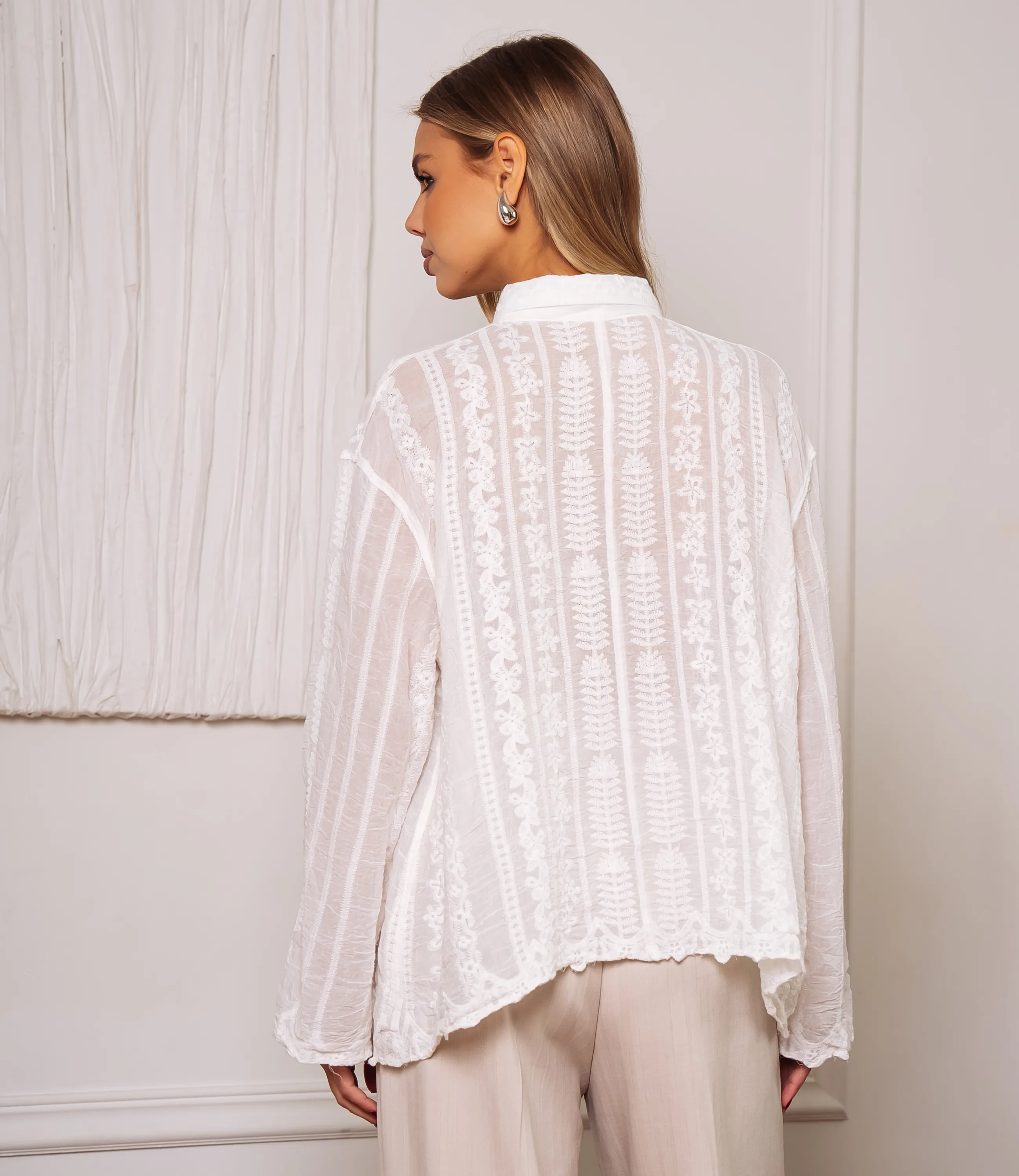 Блуза #КТ813 (5), белый - фото 3