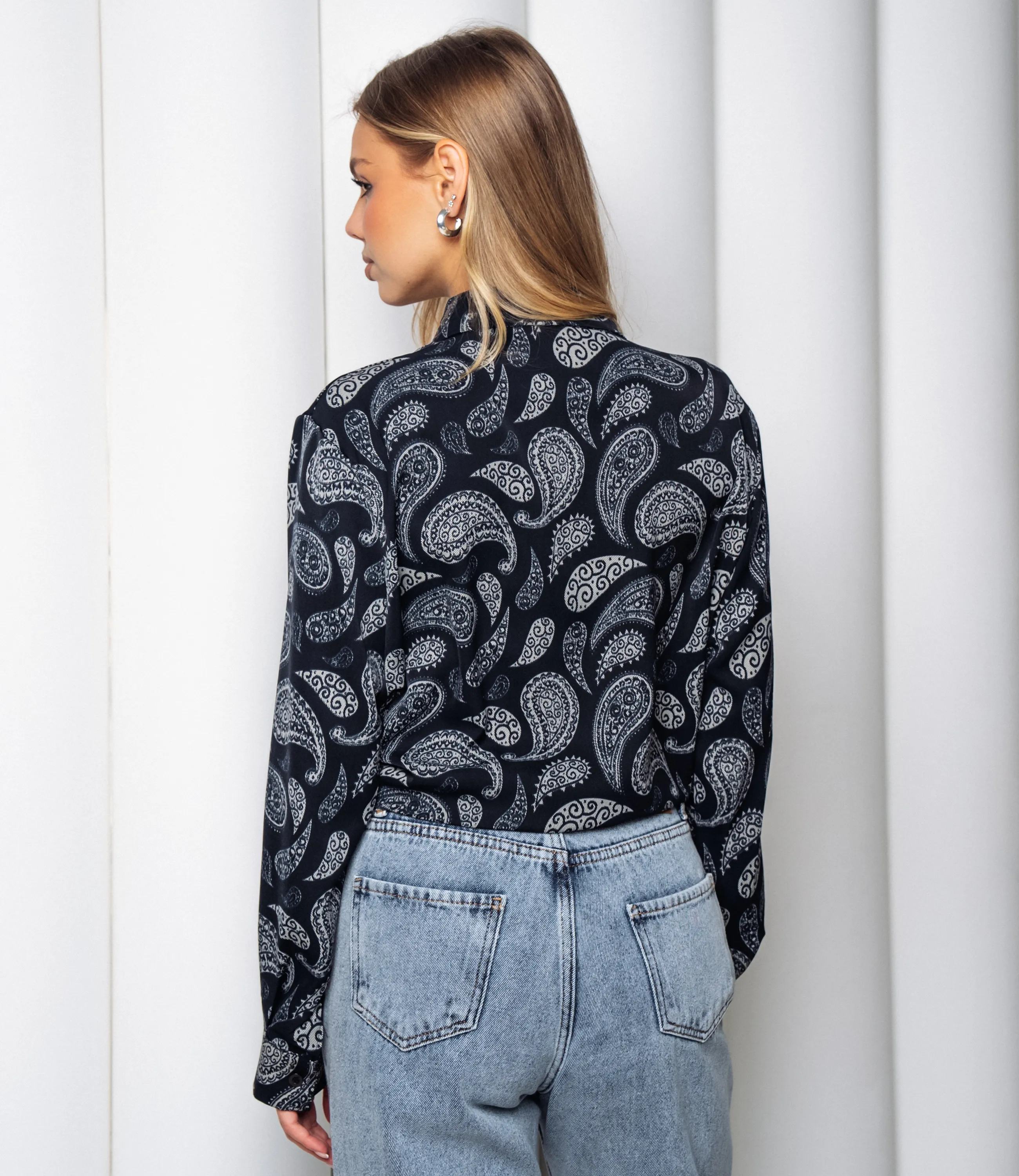 Блуза #КТ2580 (1)-1, тёмно-синий - фото 3