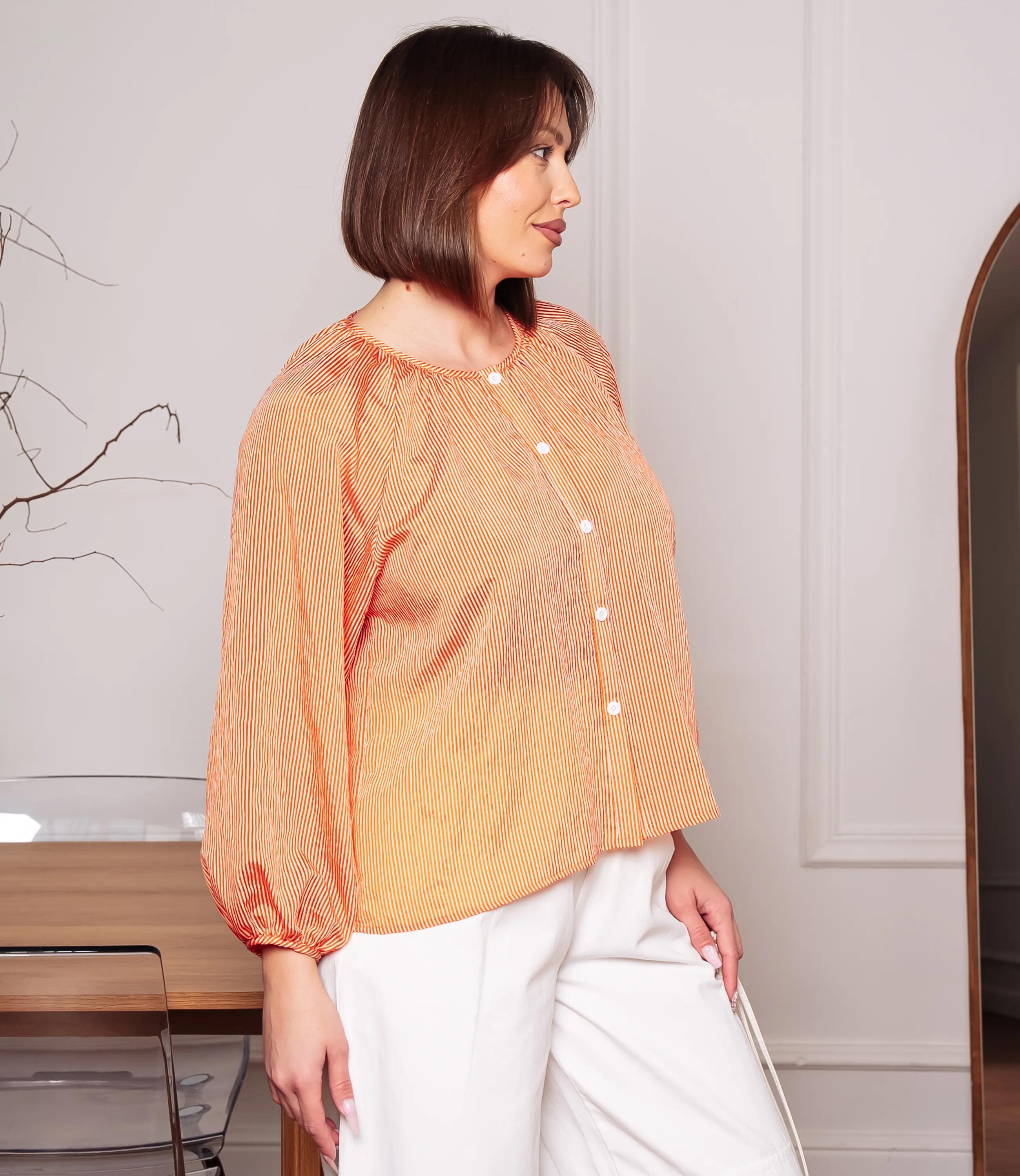 Блуза #КТ73 (2), терракотовый - фото 2