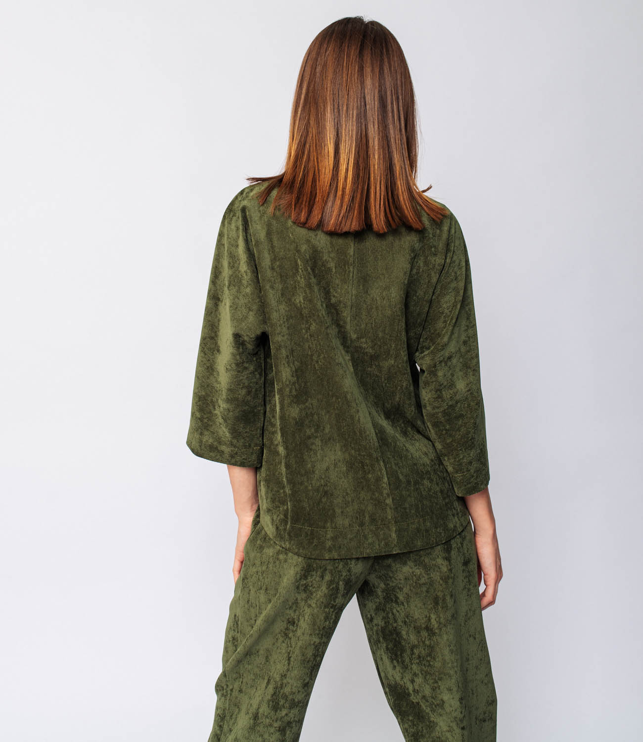 Блузка #1В2118, зеленый - фото 4