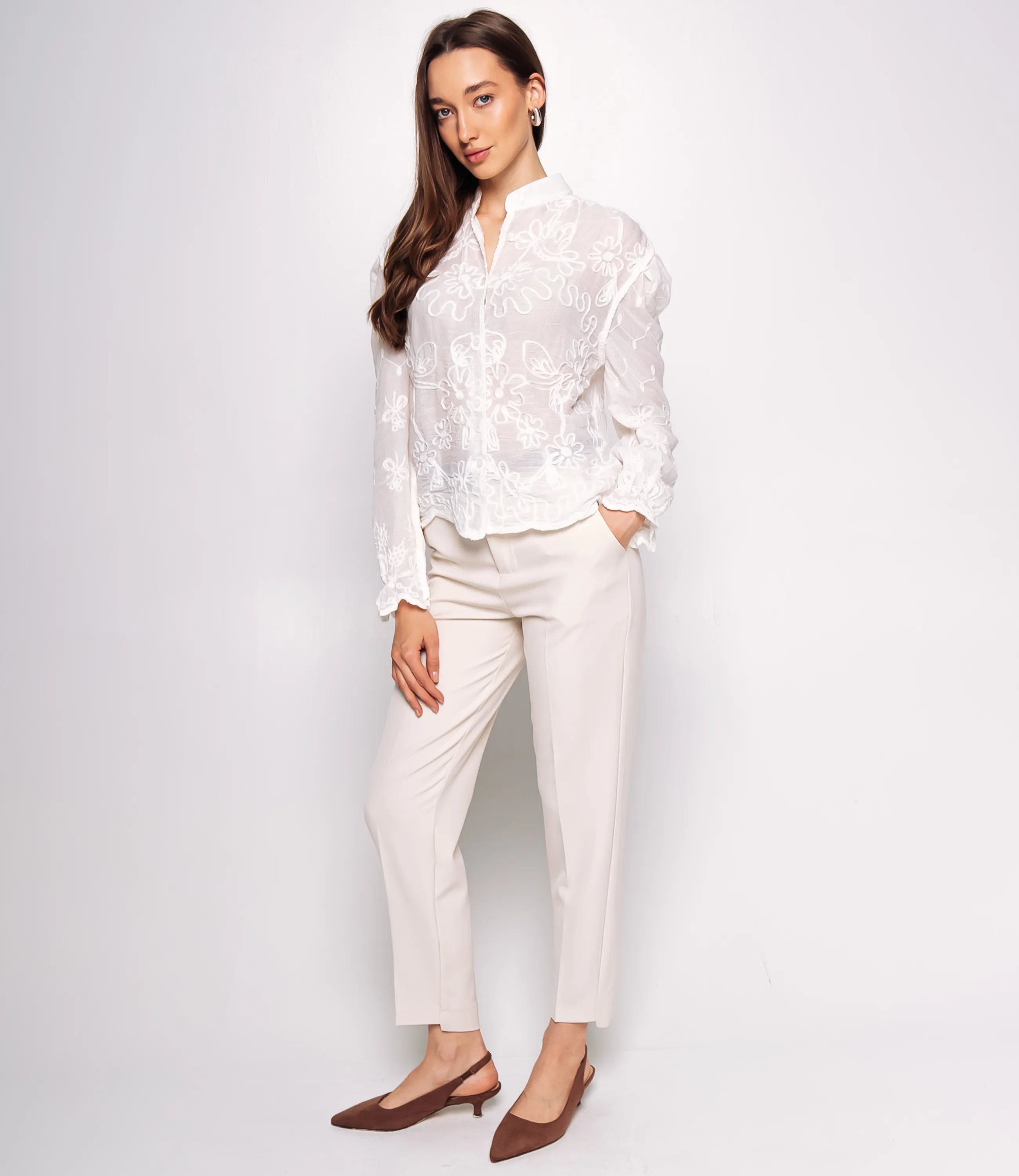 Блуза #КТ941 (1), белый - фото 4