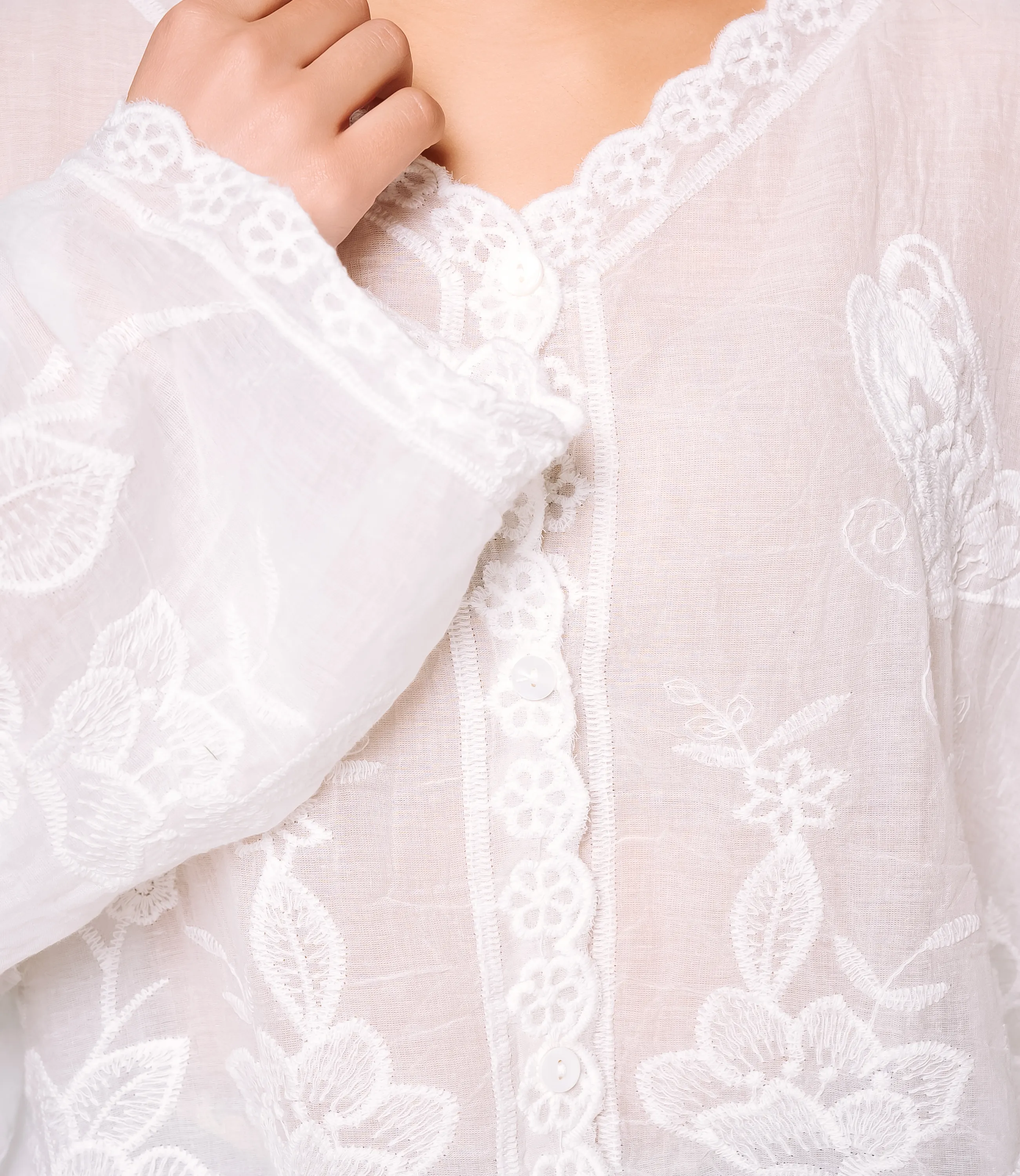 Блуза #КТ404 (1), белый - фото 5