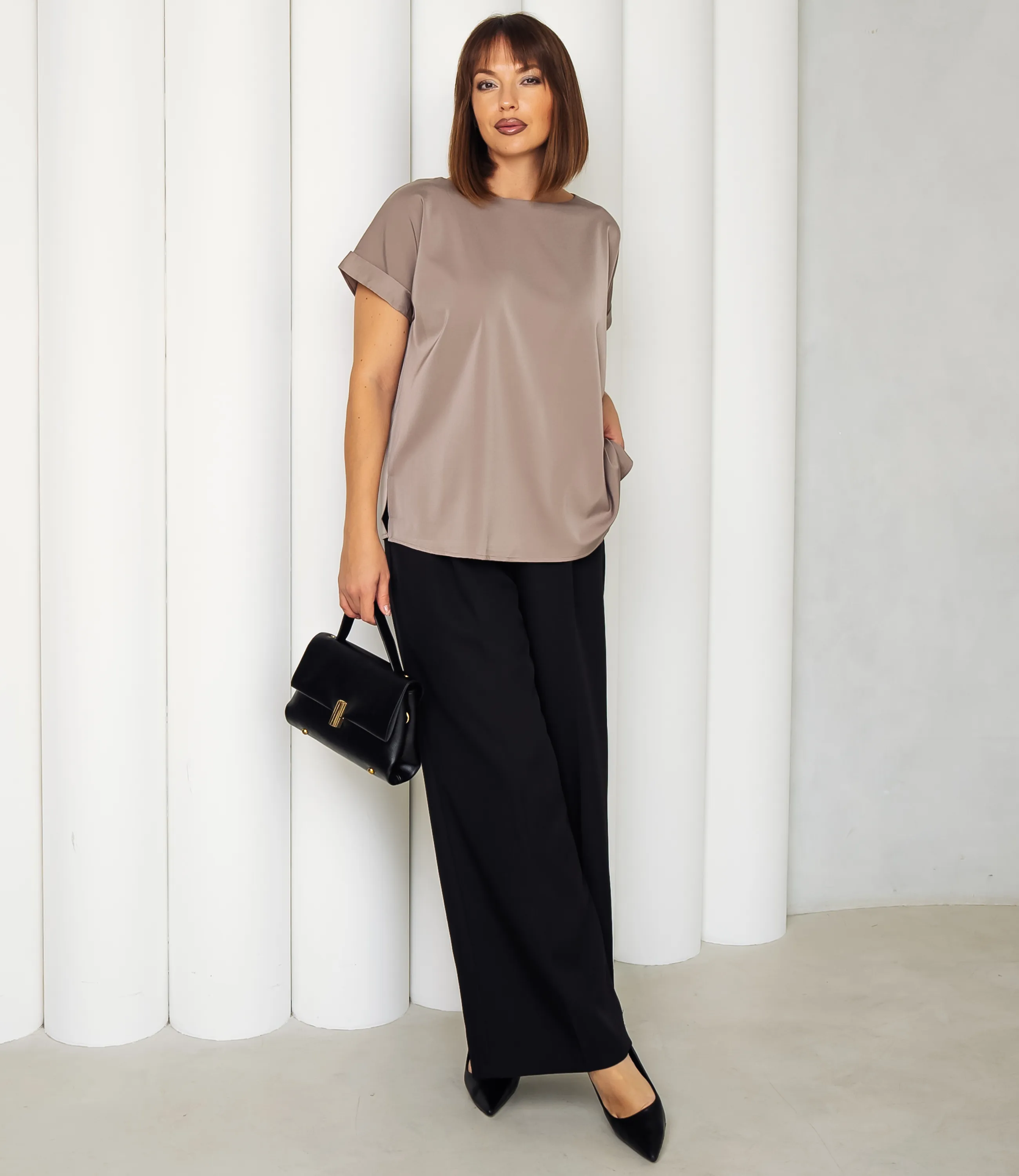 Блуза #ОКТ035001-1, капучино - фото 4