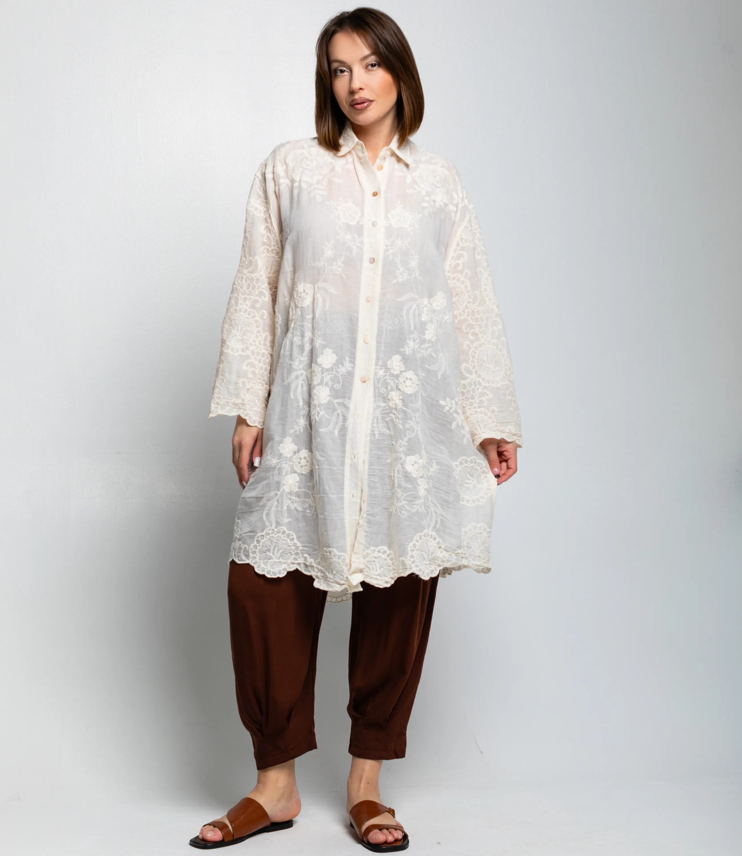 Рубашка #КТ702 (4), светло-бежевый - фото 1