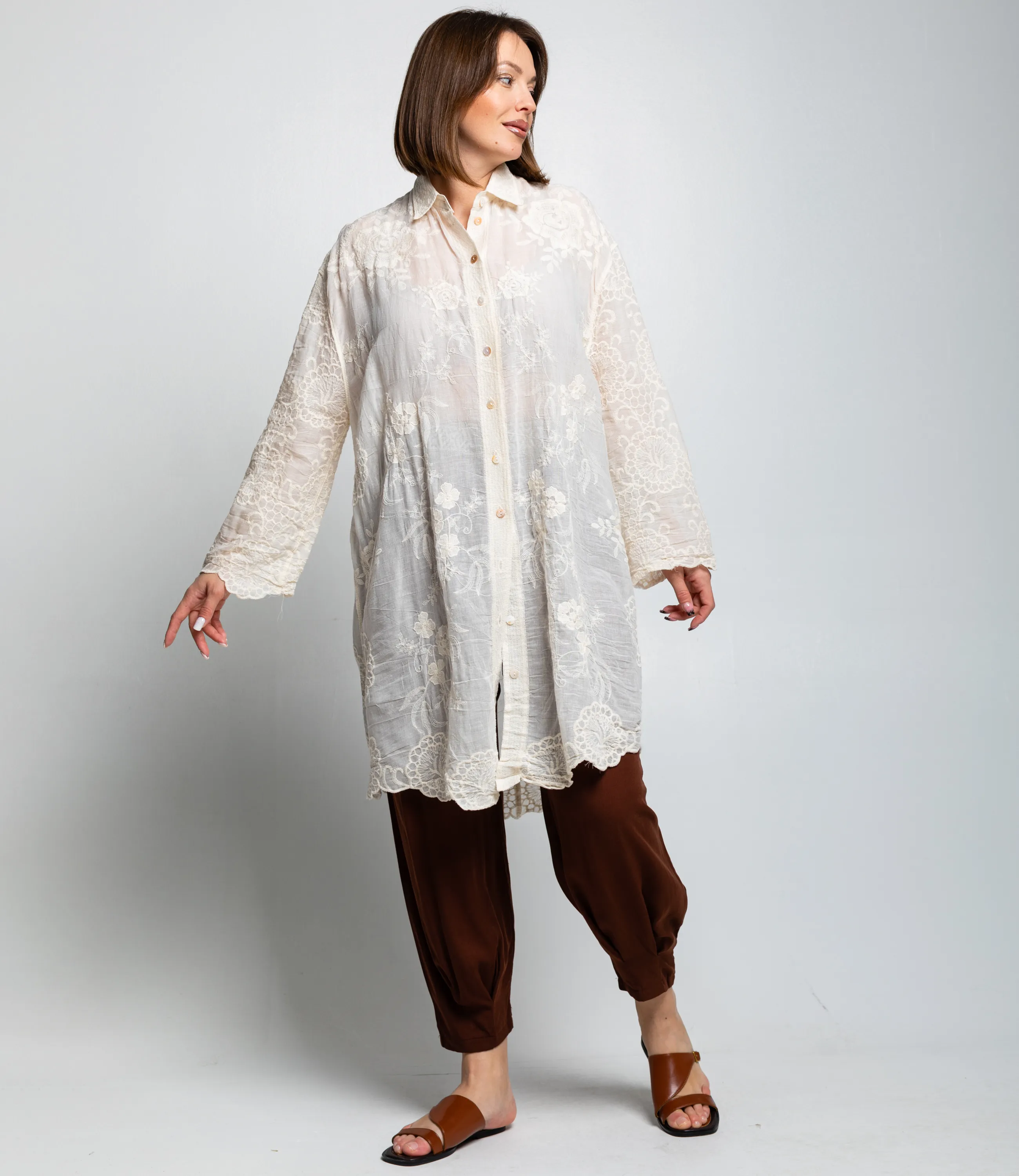 Рубашка #КТ702 (4), светло-бежевый - фото 2