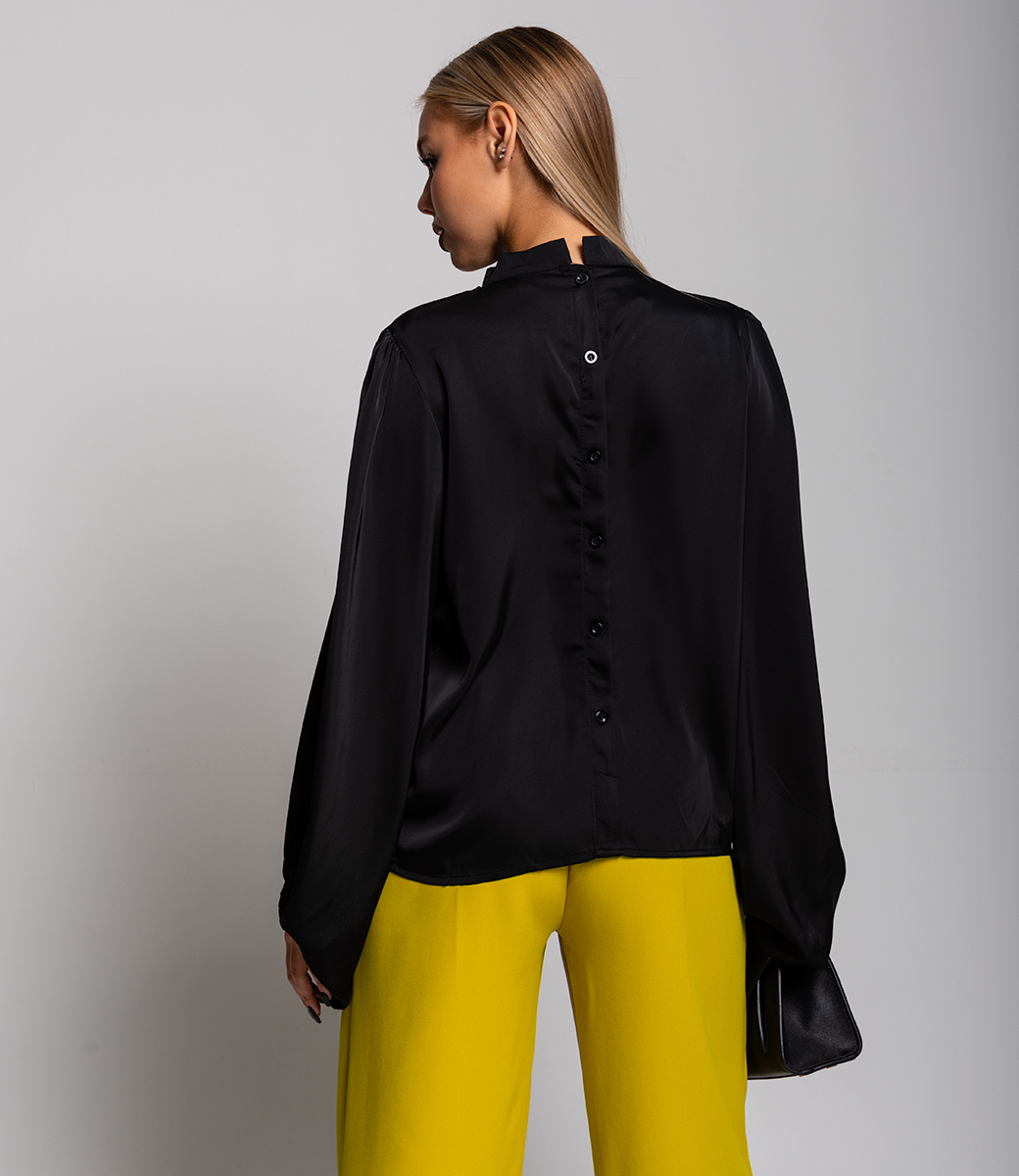 Блуза #КТ2352 (1), чёрный - фото 2