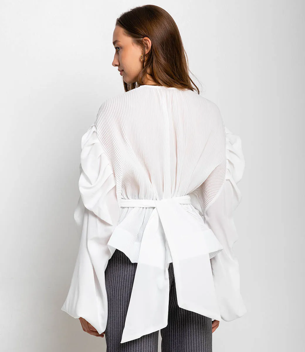 Блуза #КТ002 (4), белый - фото 3
