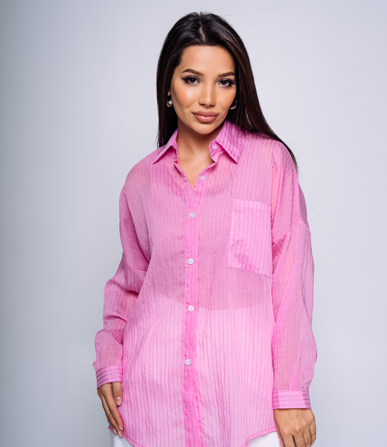 Рубашка #КТ31018, розовый - фото 5