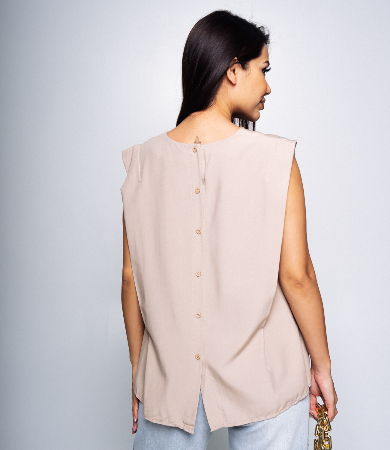 Блуза #КТ2131 (1), светло-бежевый - фото 3