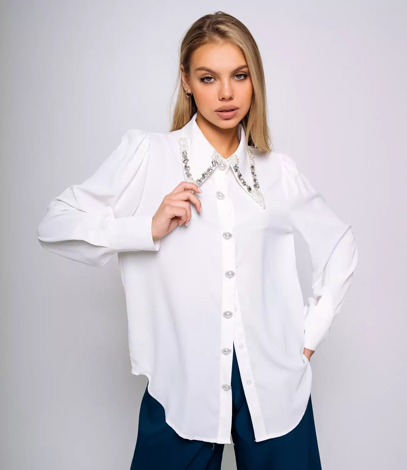Блуза #КТ2905, белый