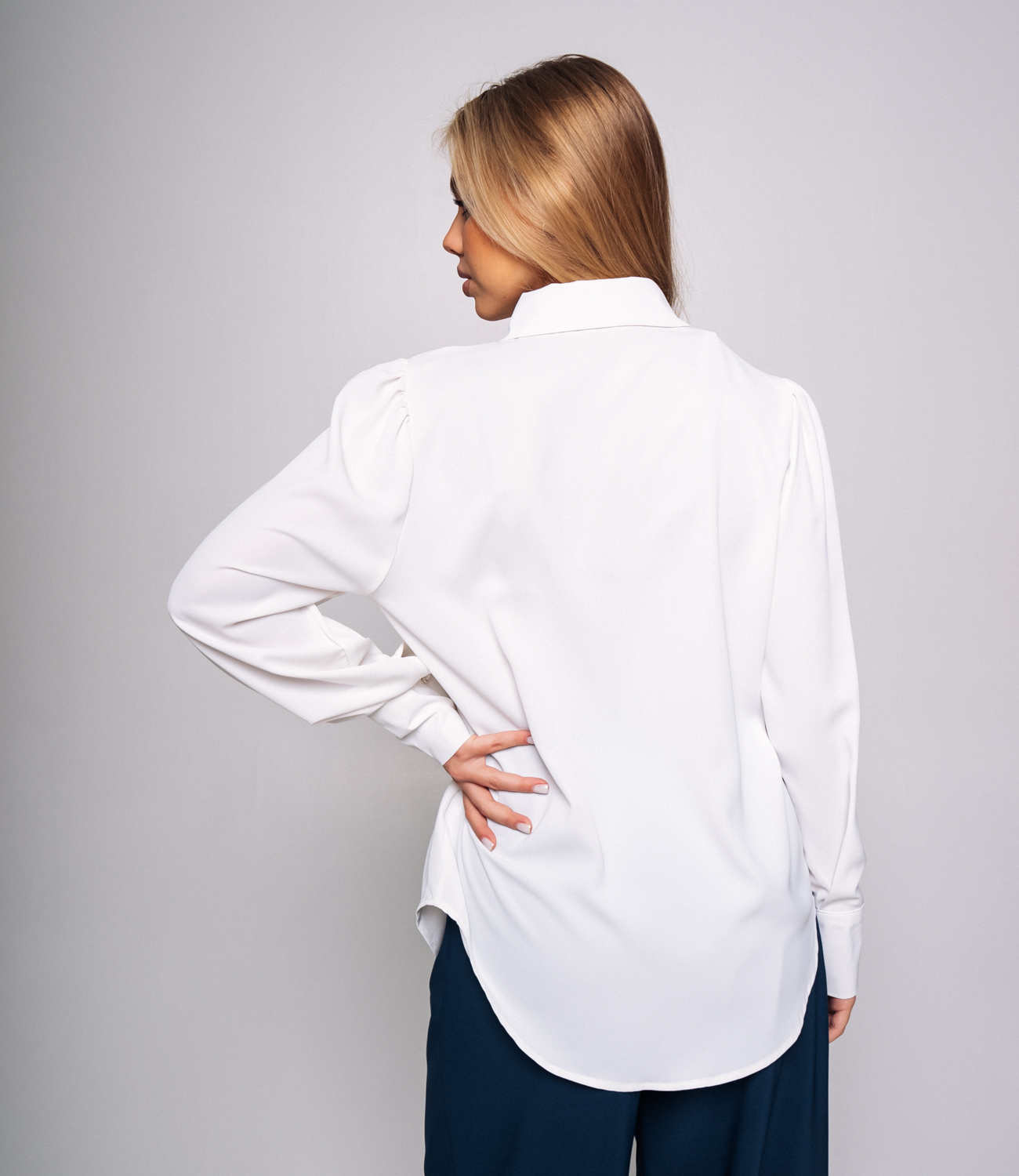 Блуза #КТ2905, белый - фото 3