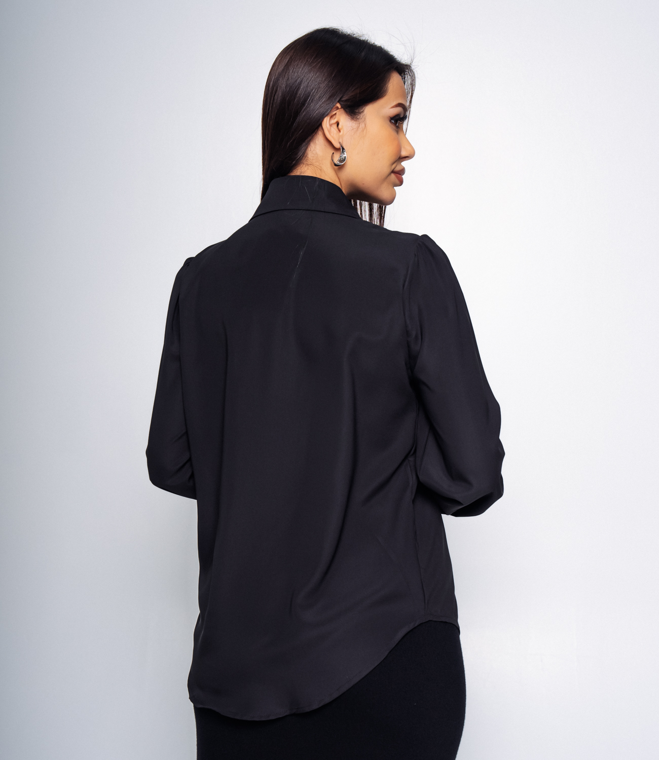 Блуза #КТ2905, чёрный - фото 3