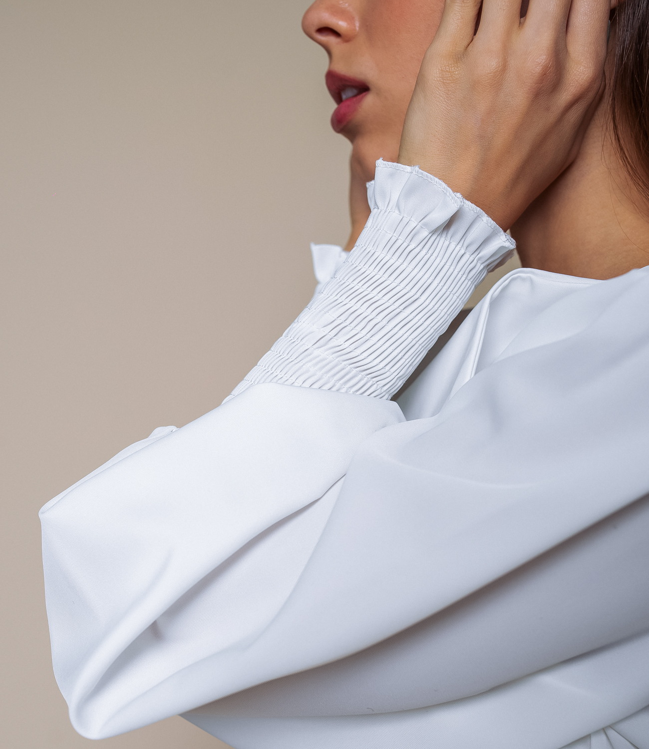 Блузка #КТ6208, белый - фото 5