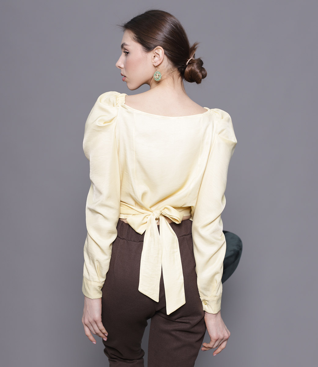 Блузка #303, жёлтый - фото 4