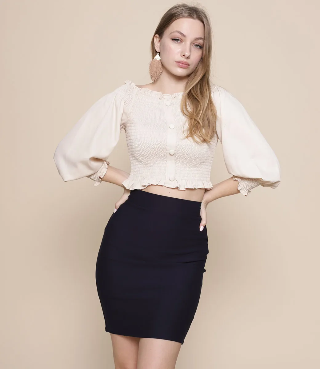 Топ #961, бежевый - фото 1