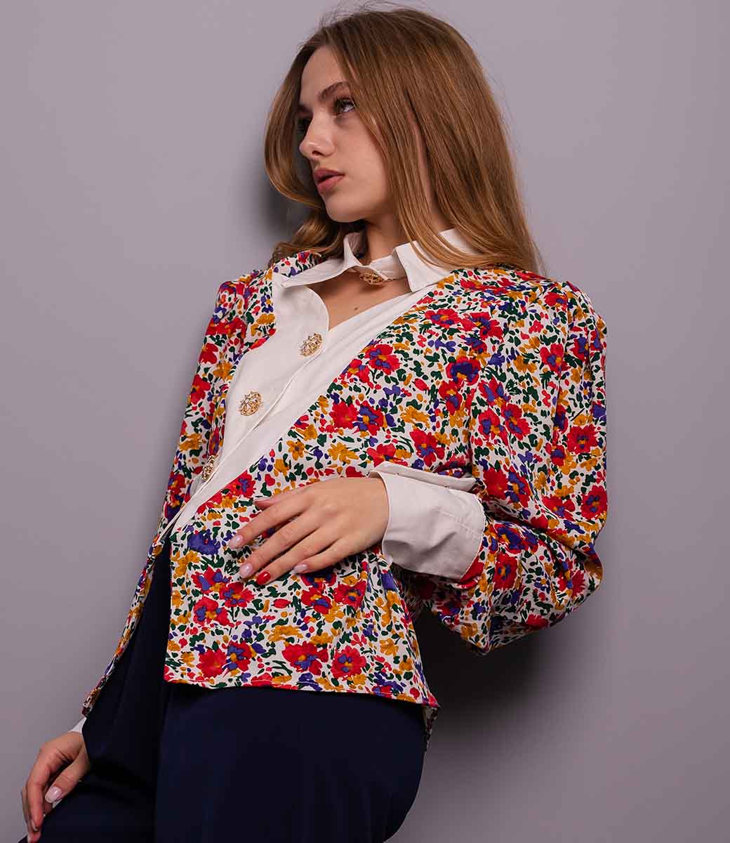 Блузка #2186, мультиколор - фото 2