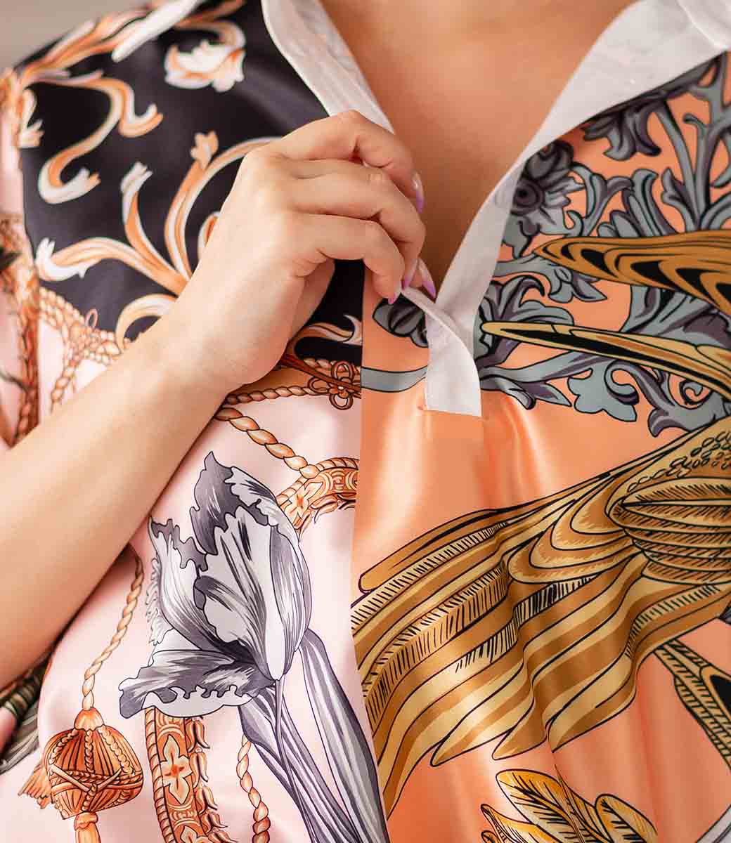 Блузка #КТ6669, персиковый - фото 5
