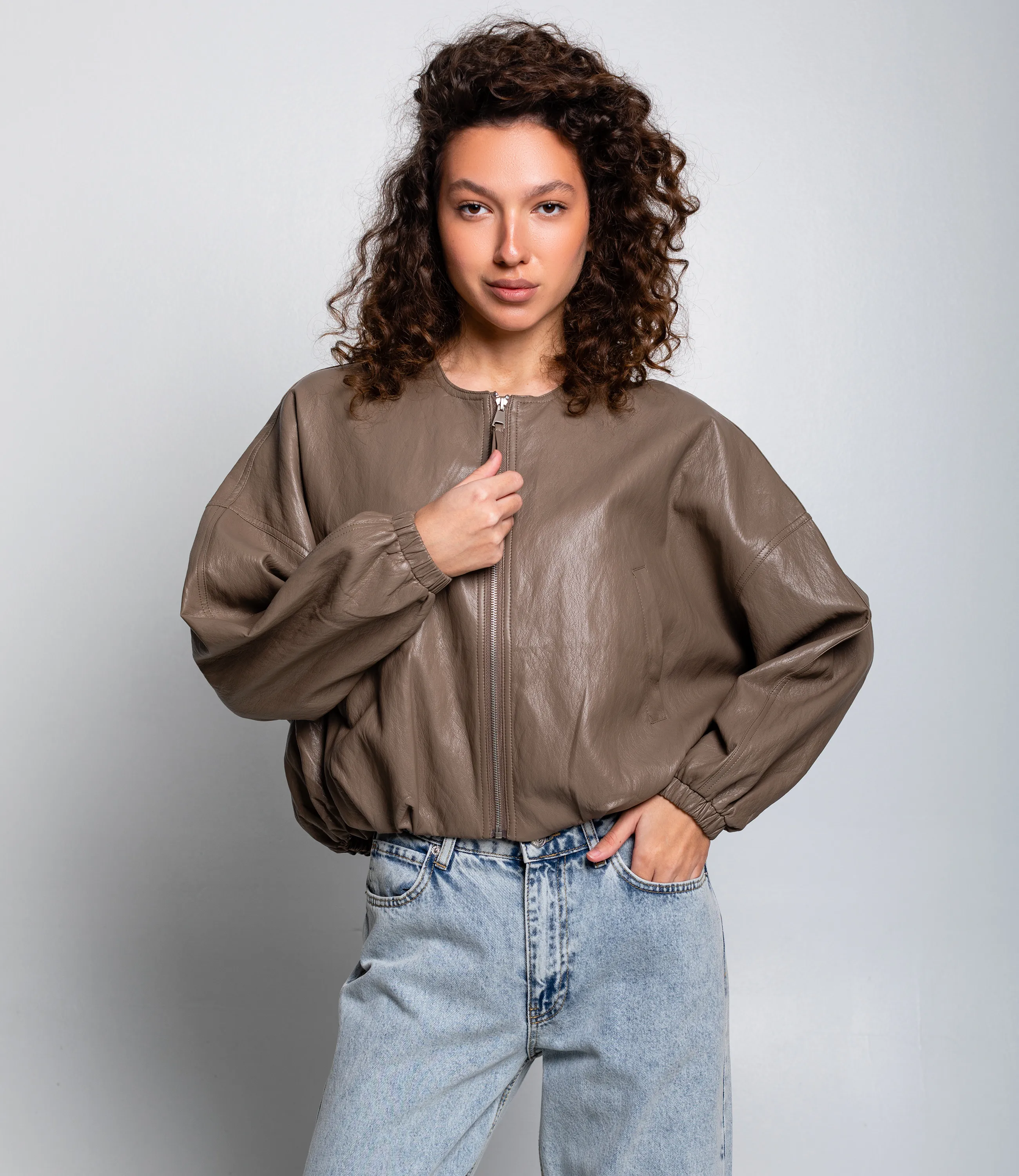 Бомбер #КТ619037, капучино - фото 1