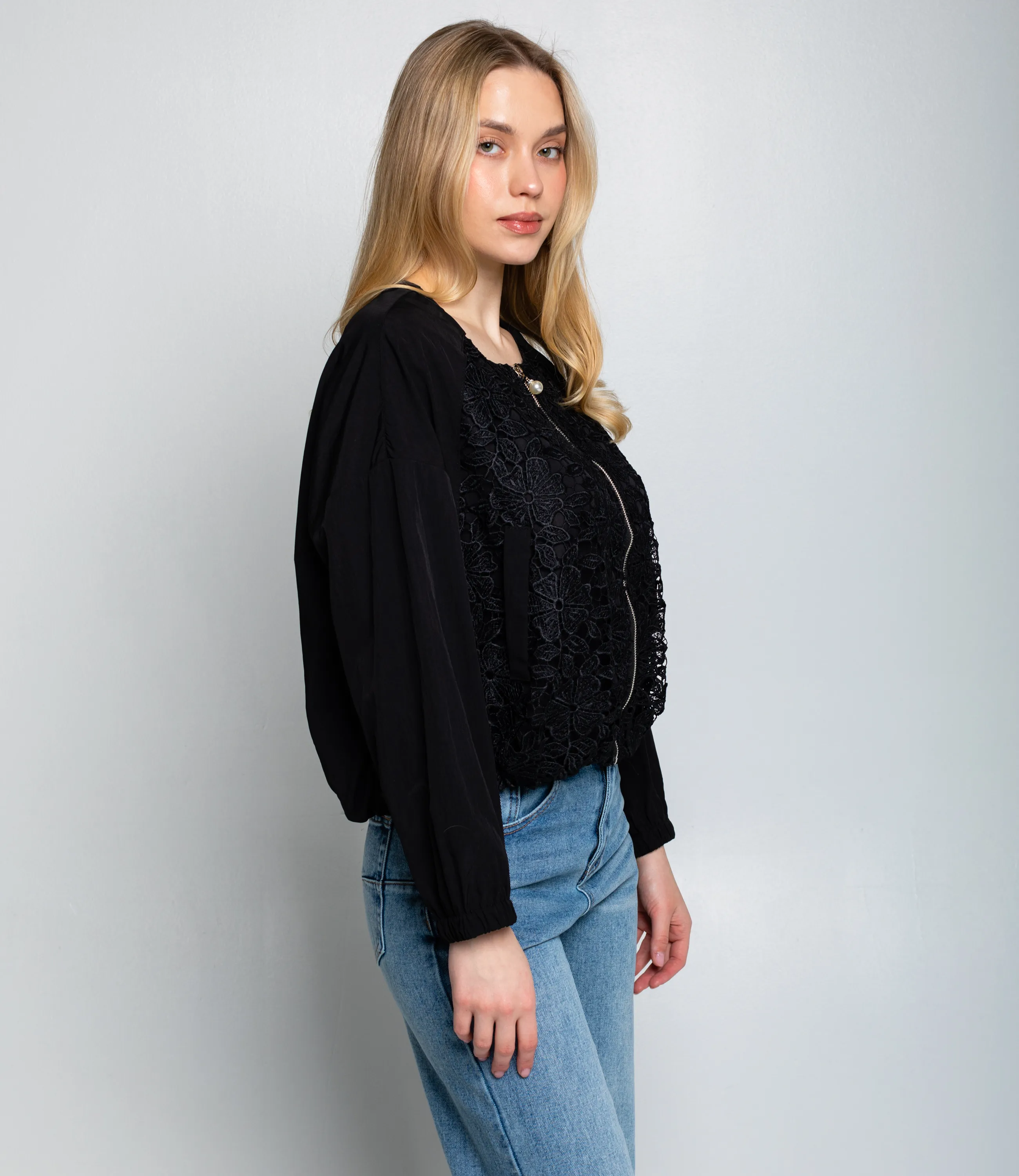 Бомбер #КТ2552, чёрный - фото 2