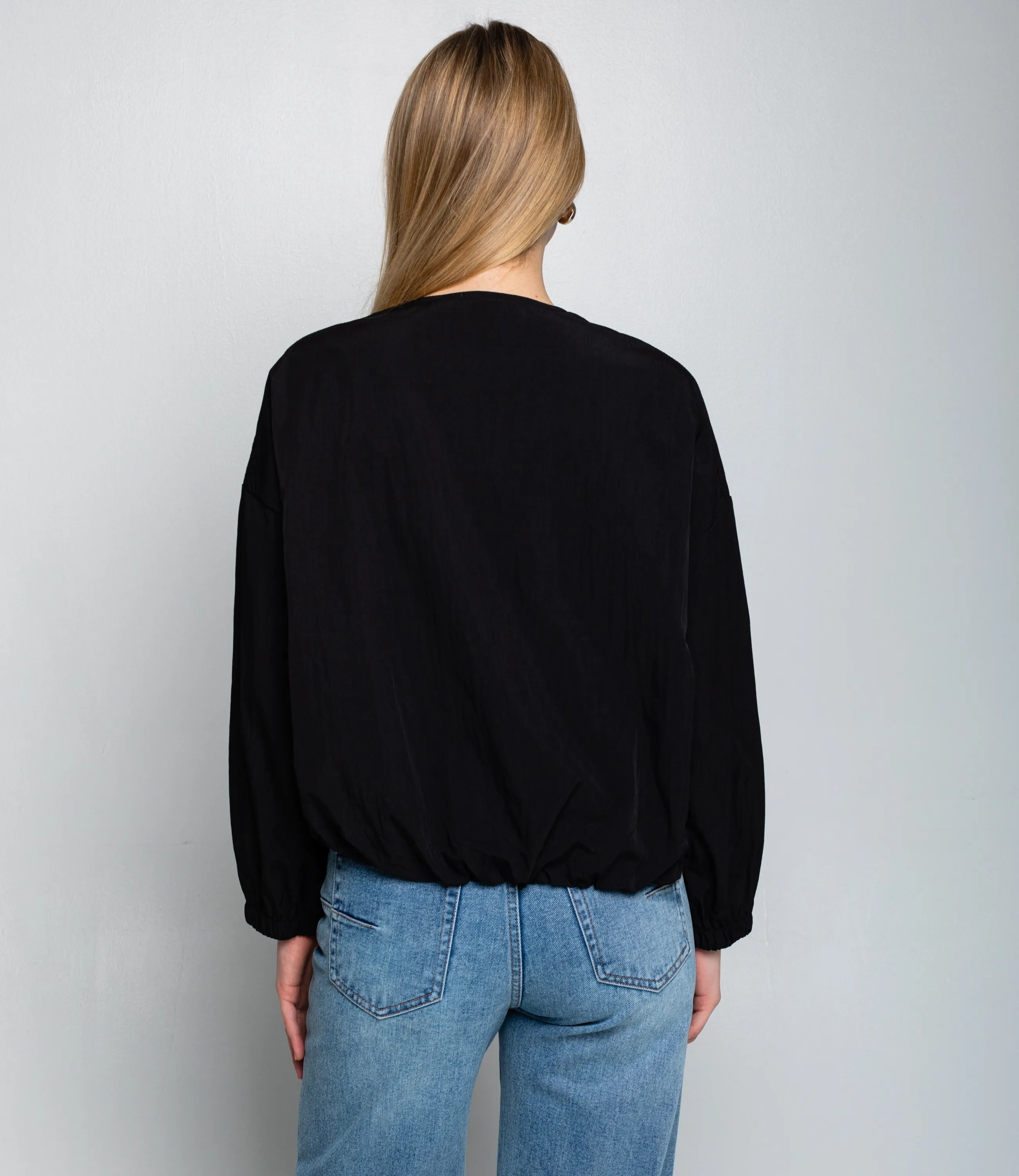 Бомбер #КТ2552, чёрный - фото 3