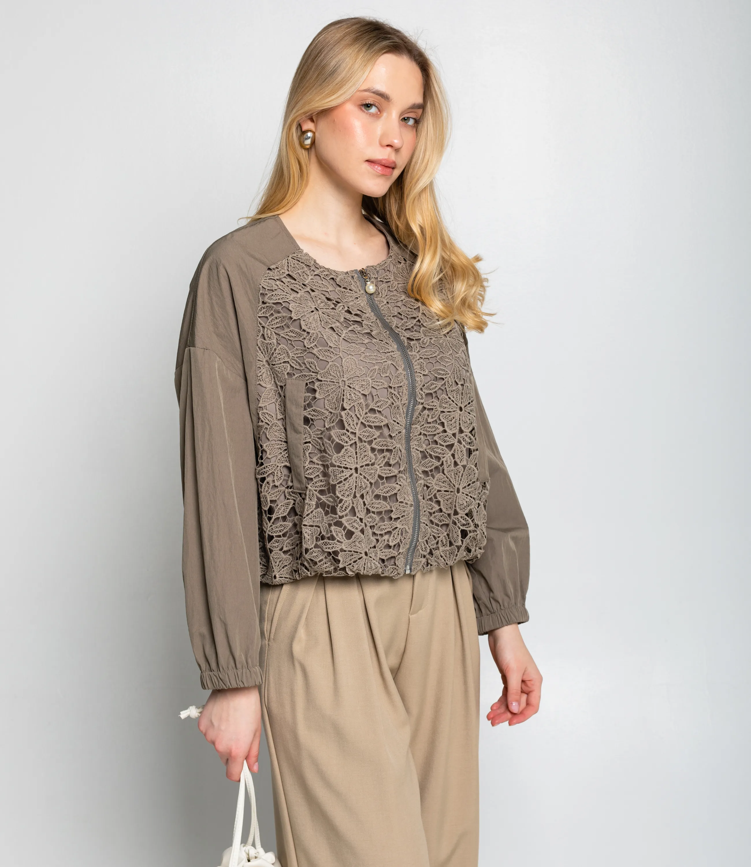 Бомбер #КТ2552, хаки - фото 2