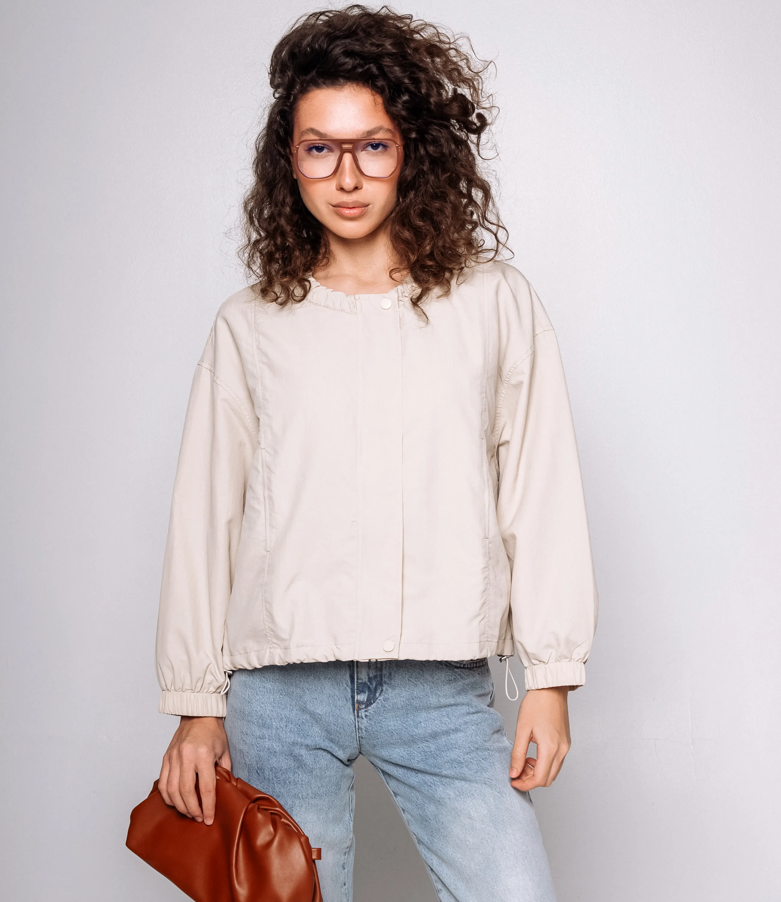 Бомбер #КТ2516 (7), бежевый - фото 1