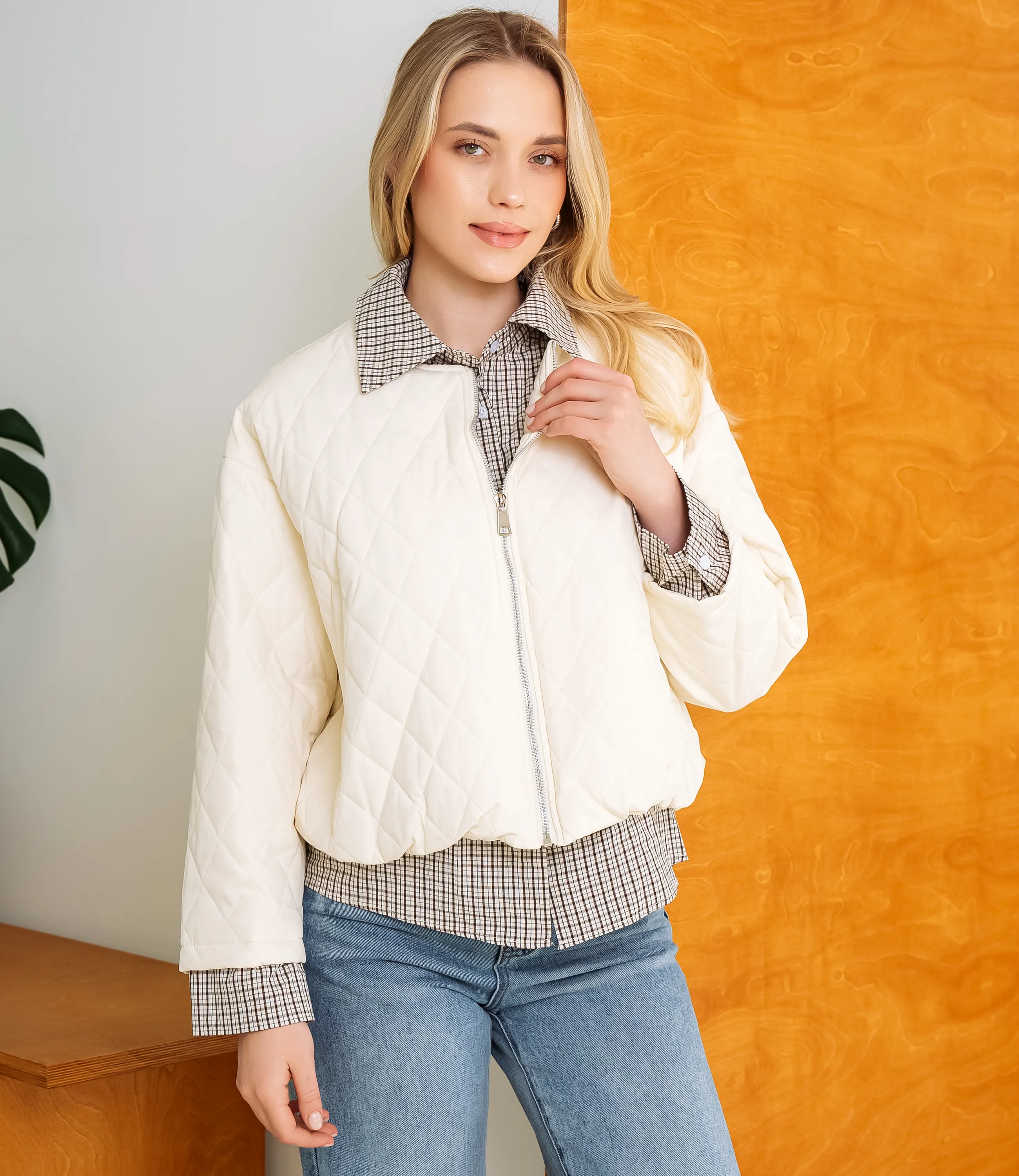 Куртка #КТ66199, кремовый - фото 1