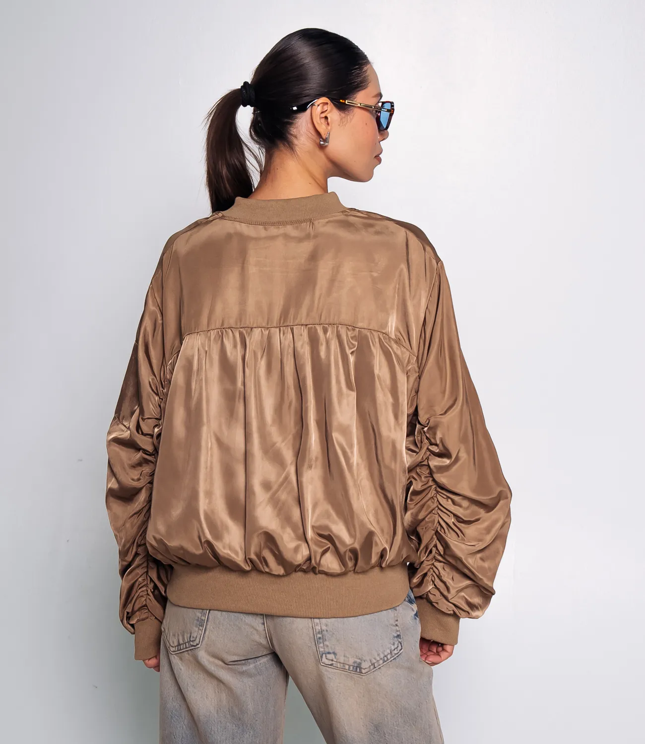 Бомбер #КТ2566, тёмно-бежевый - фото 3