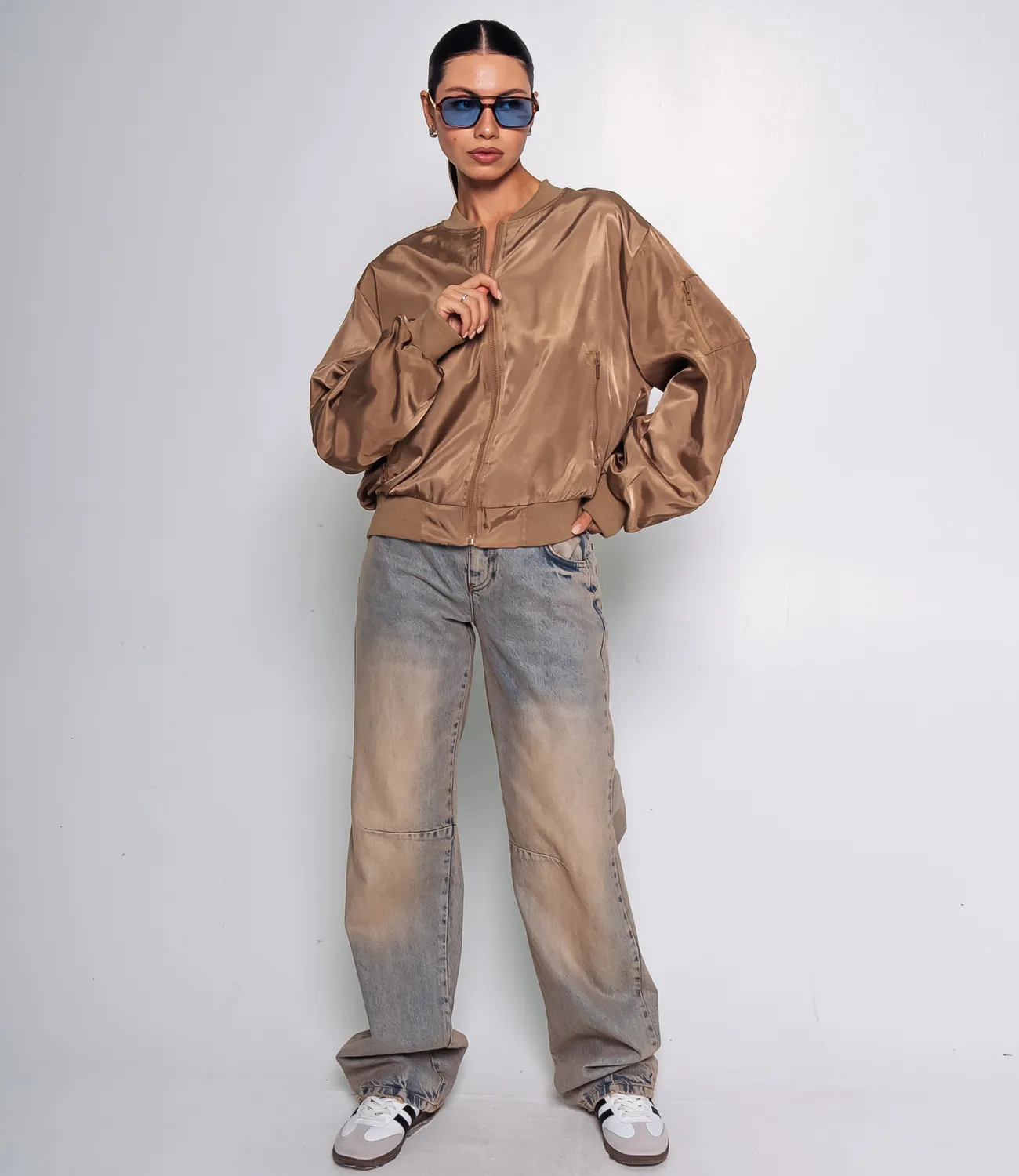 Бомбер #КТ2566, тёмно-бежевый - фото 4