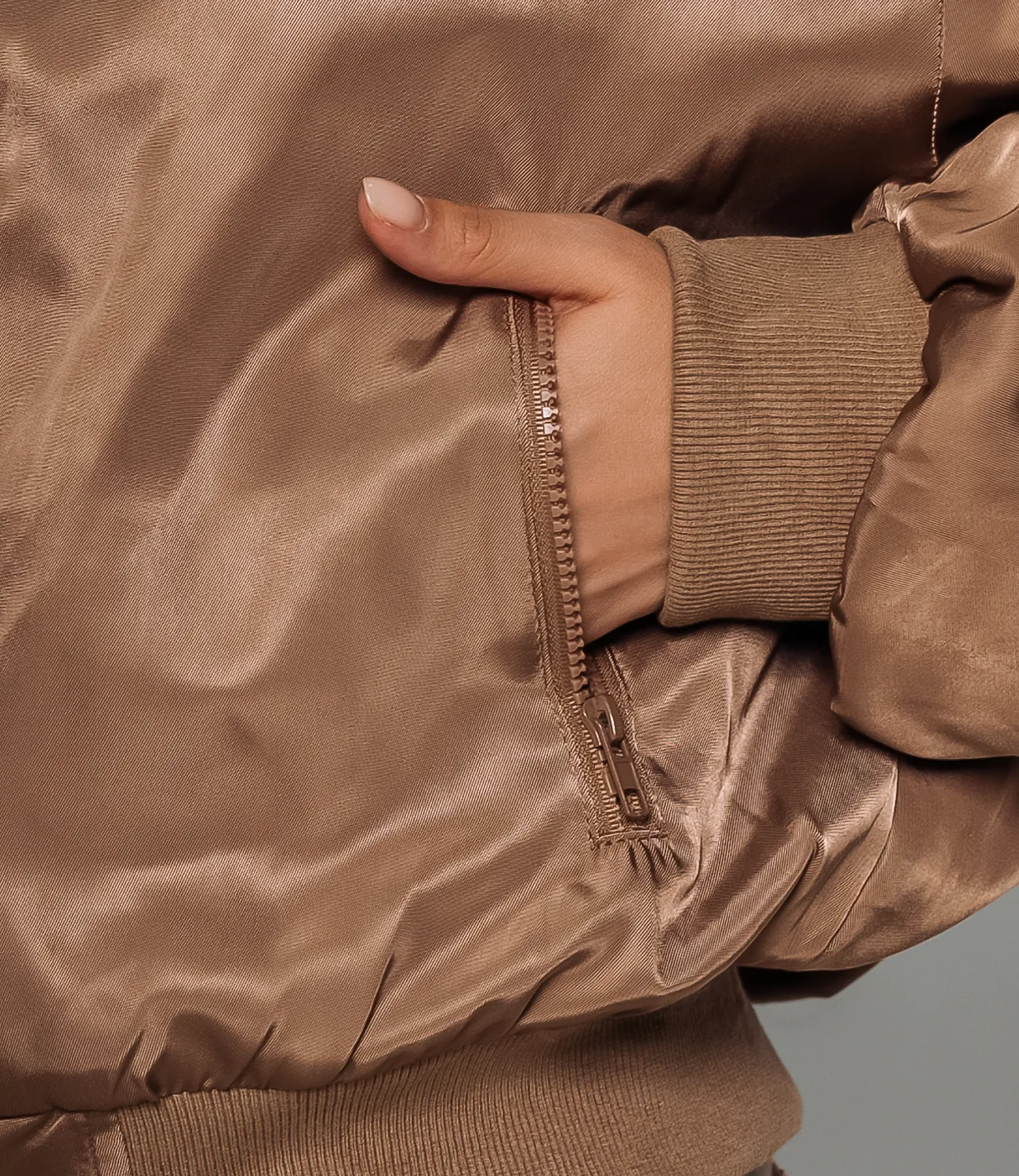 Бомбер #КТ2566, тёмно-бежевый - фото 5