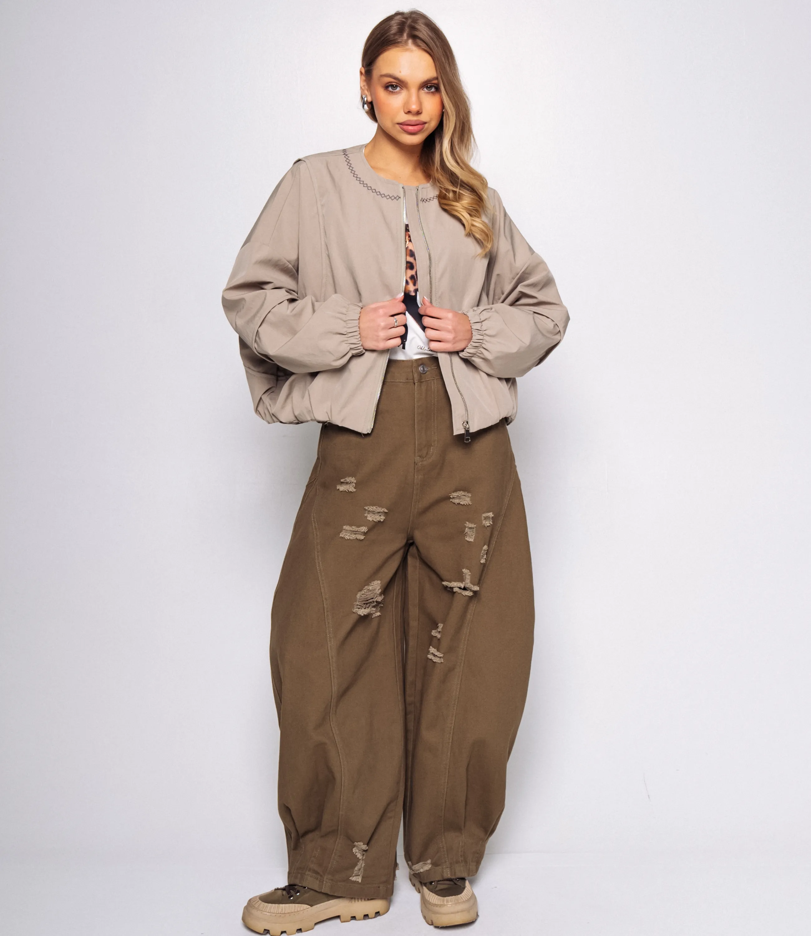 Бомбер #КТ66121, зелёный чай - фото 4