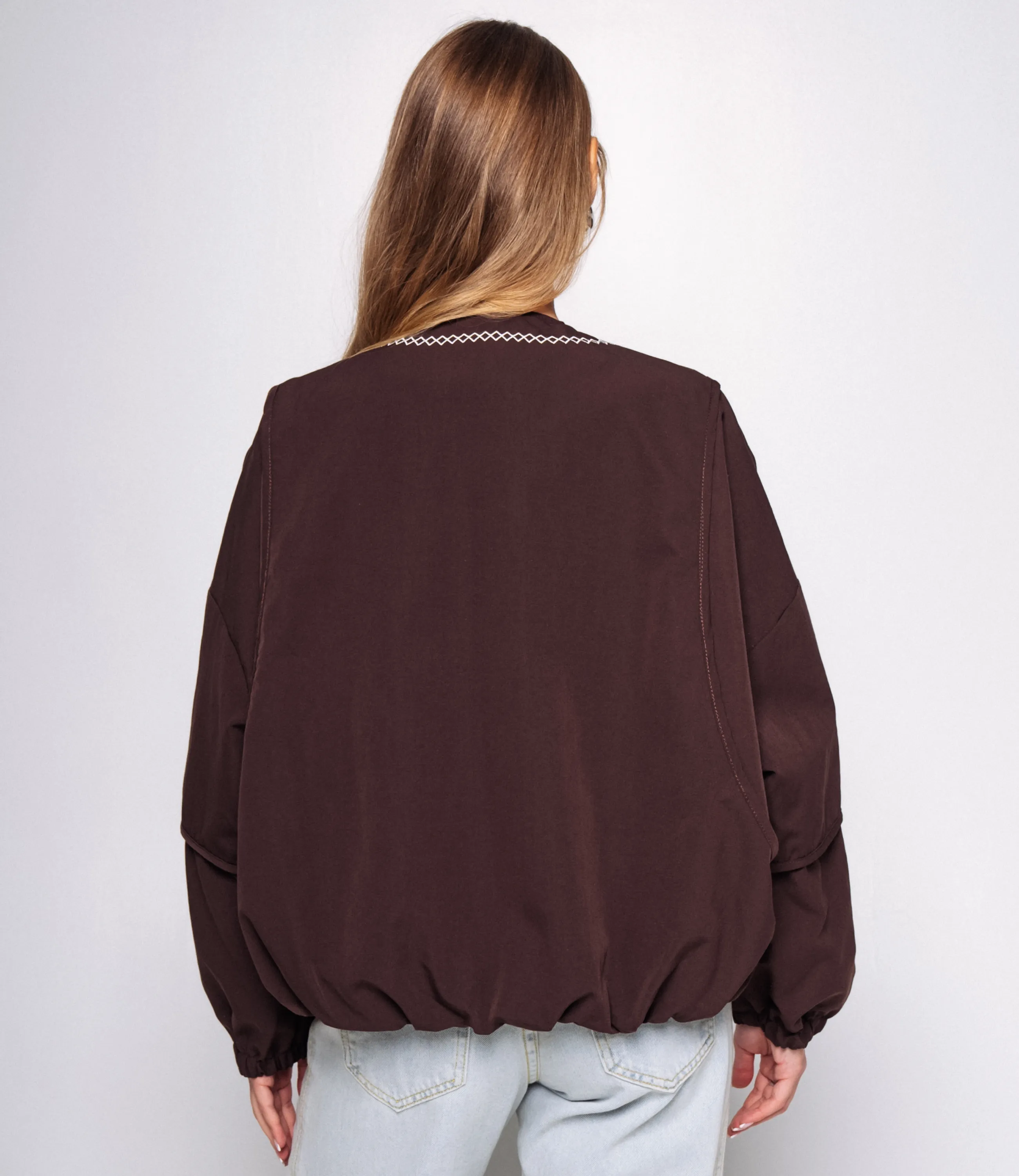 Бомбер #КТ66121, шоколадный - фото 3