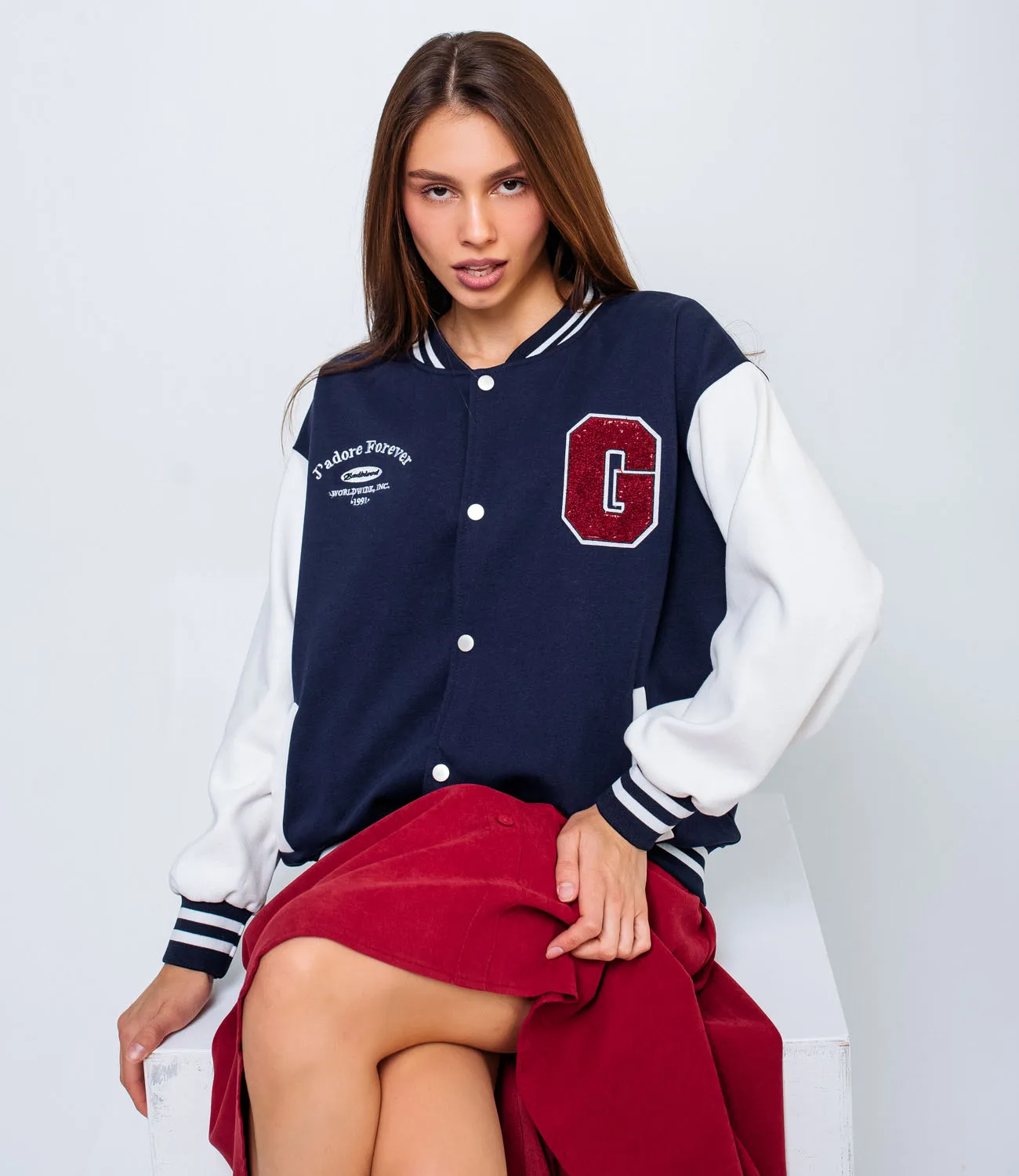 Бомбер #КТ9905 (2), тёмно-синий - фото 1