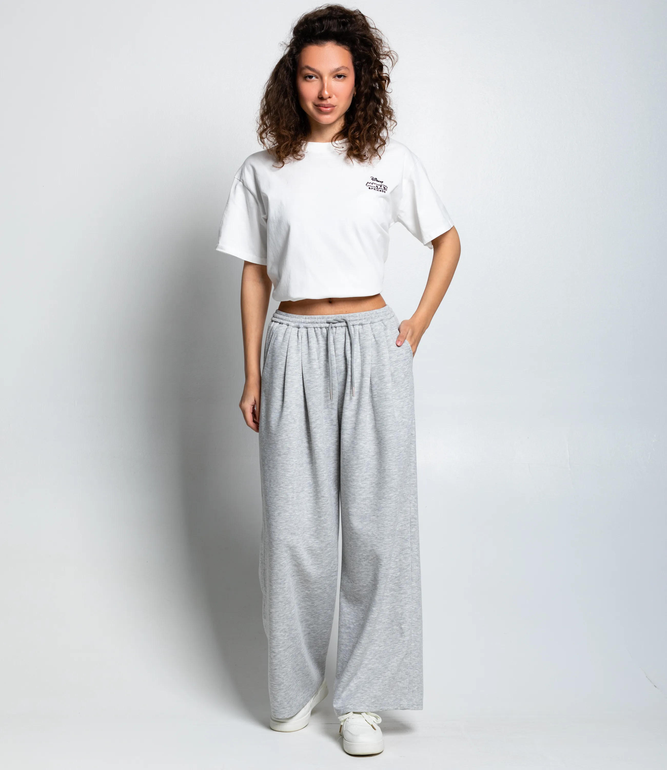 Спортивные брюки #КТ2525, серый меланж - фото 1